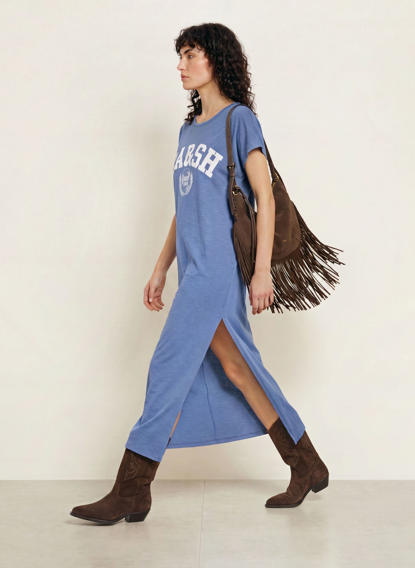 ba&sh Jerseykleid CIVIA: BLAU