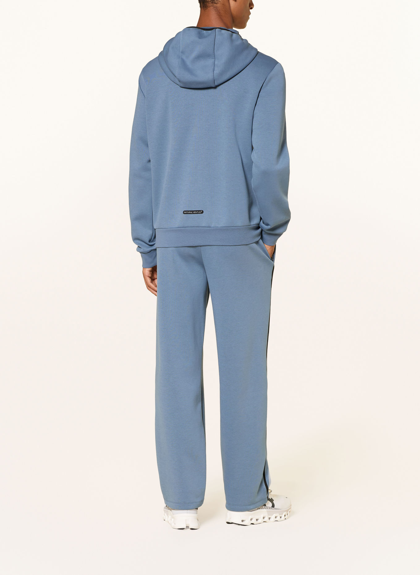 EA7 EMPORIO ARMANI Set: Sweatvest en Sweatpant: BLAUW / ZWART