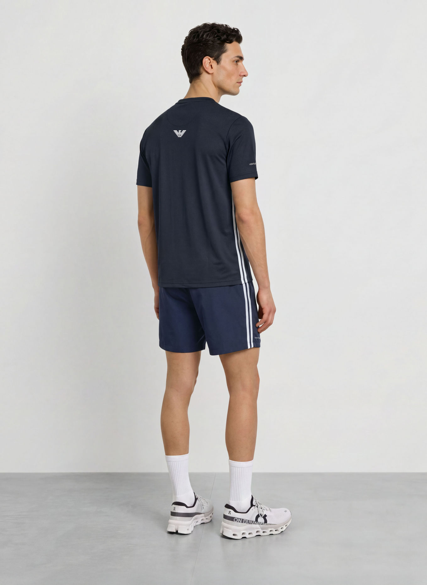 EA7 EMPORIO ARMANI Funktionsshirt TENNIS PRO: DUNKELBLAU / WEISS