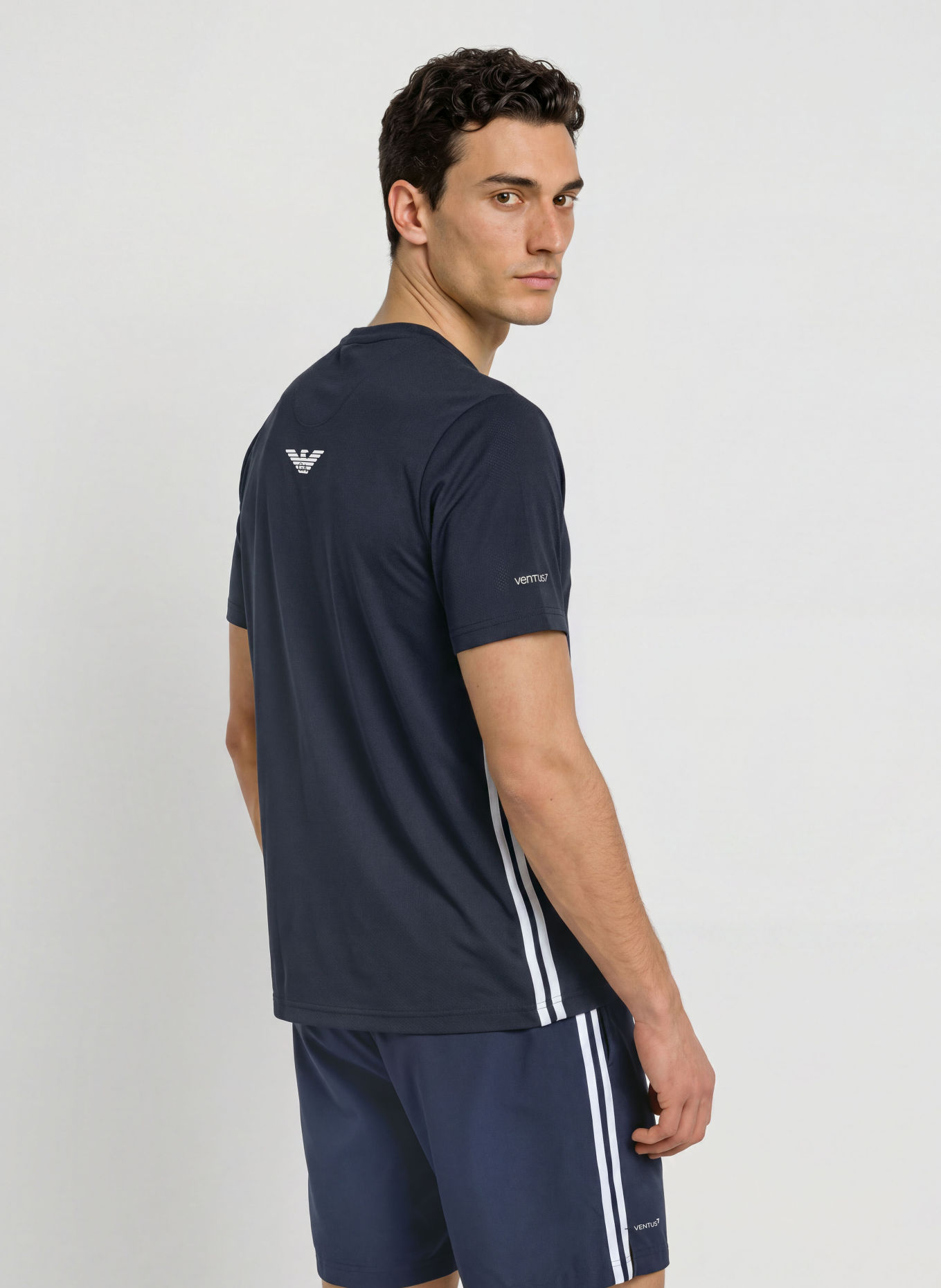 EA7 EMPORIO ARMANI Funktionsshirt TENNIS PRO: DUNKELBLAU / WEISS