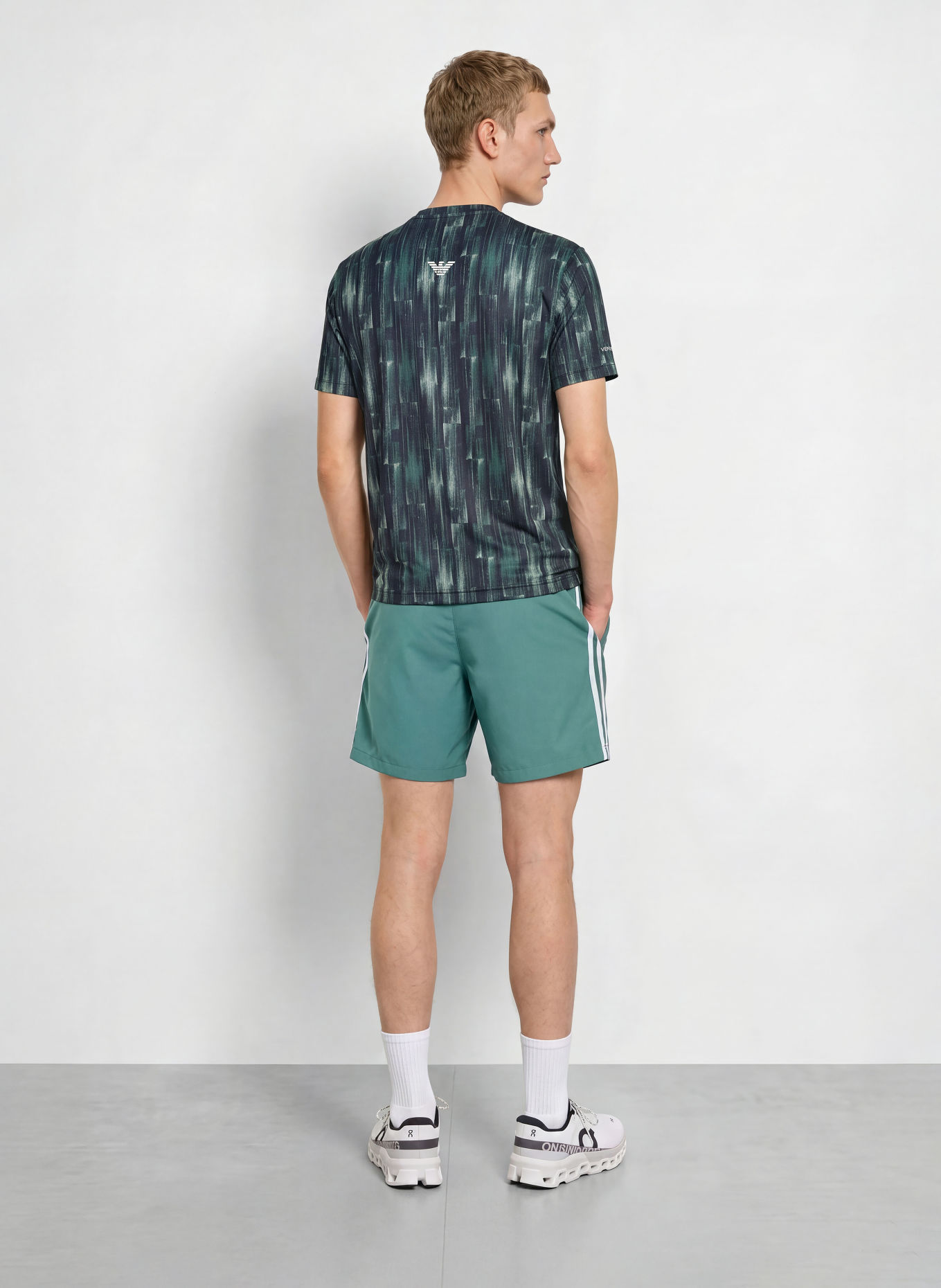 EA7 EMPORIO ARMANI Funktionsshirt: DUNKELBLAU / GRÜN