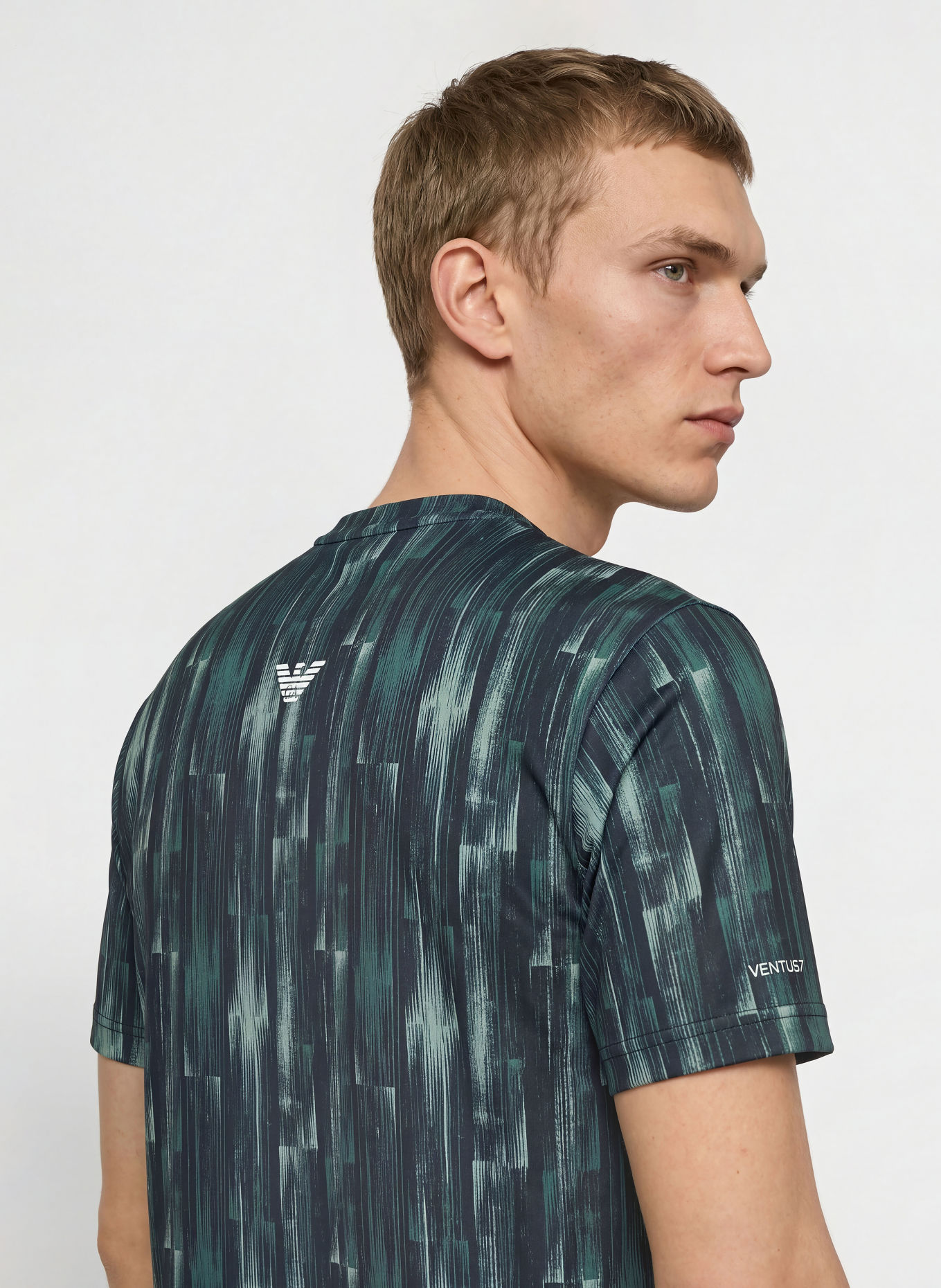 EA7 EMPORIO ARMANI Funktionsshirt: DUNKELBLAU / GRÜN