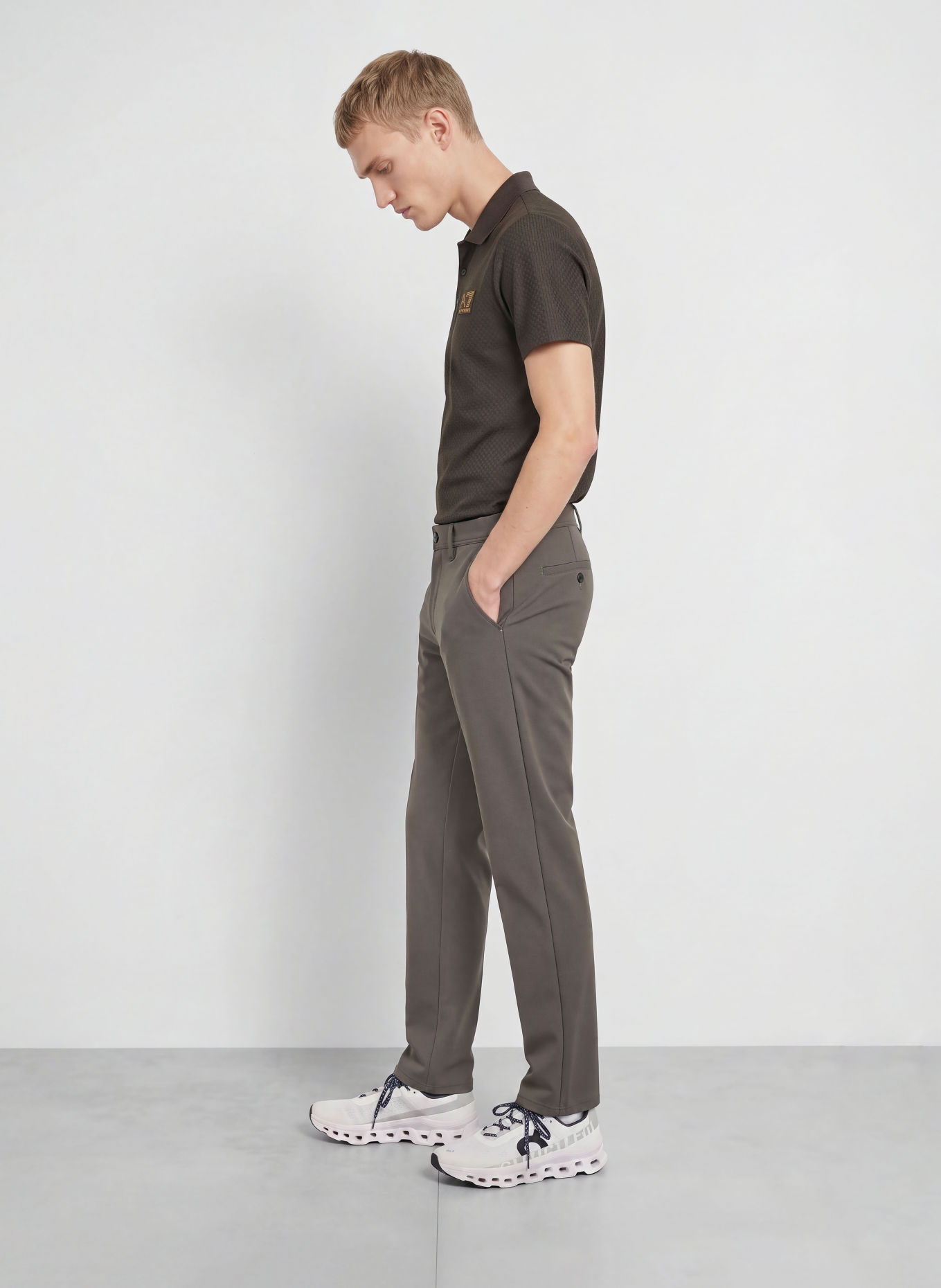 EA7 EMPORIO ARMANI Functioneel poloshirt: MARRON FONCÉ
