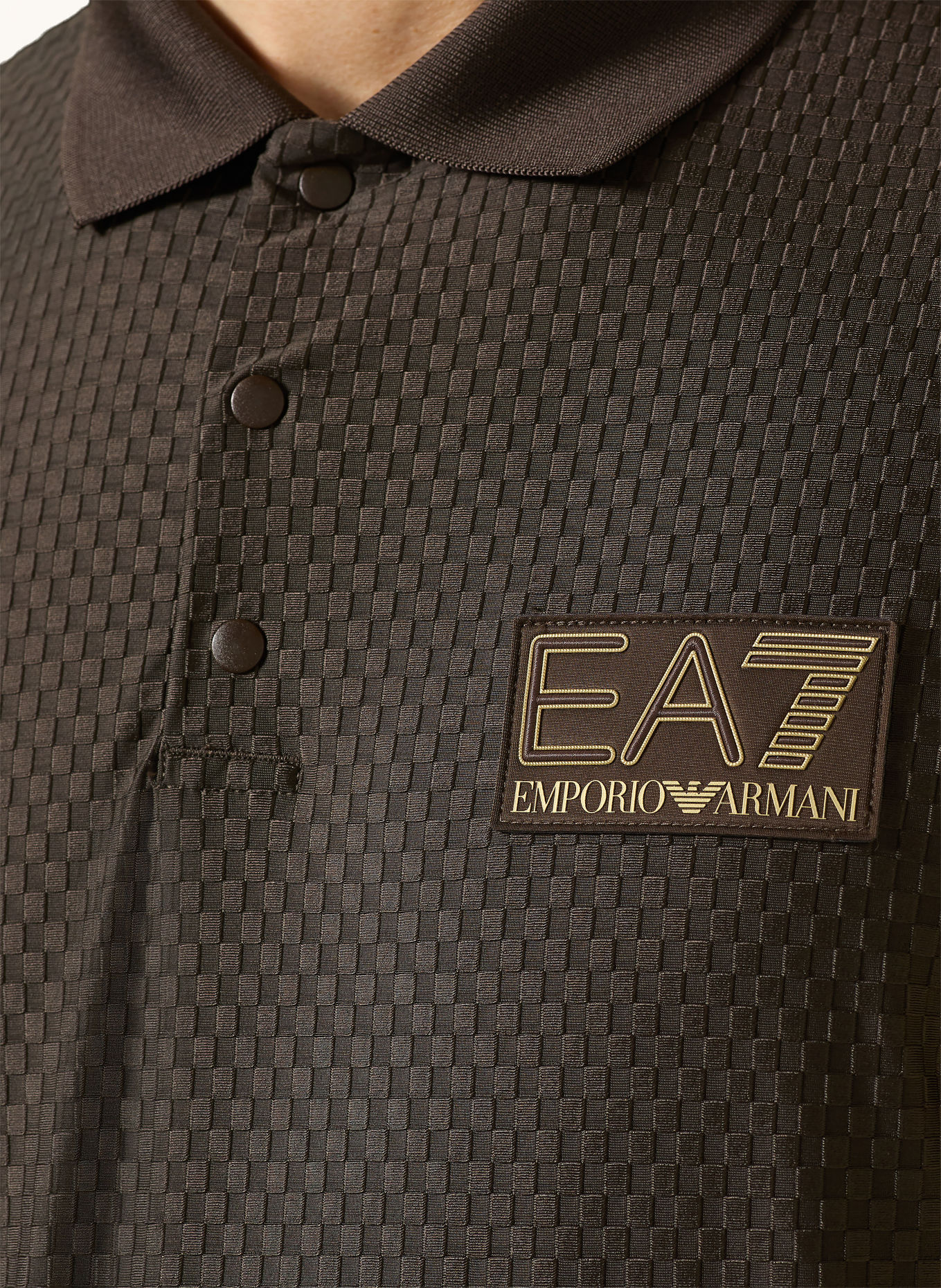 EA7 EMPORIO ARMANI Functioneel poloshirt: MARRON FONCÉ