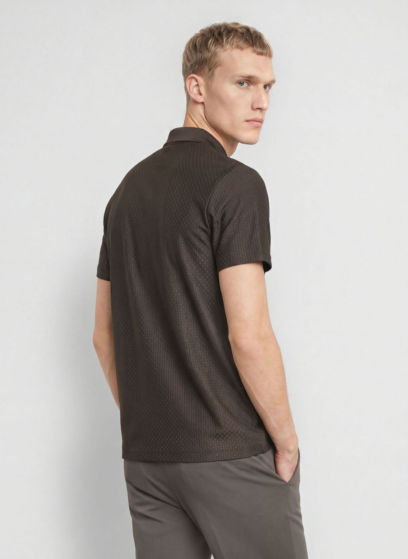 EA7 EMPORIO ARMANI Functioneel poloshirt: MARRON FONCÉ