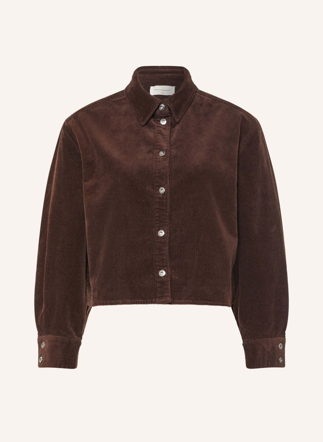 MSCH COPENHAGEN Kordový Overshirt MSCHFILIPPA: TMAVĚ HNĚDÁ