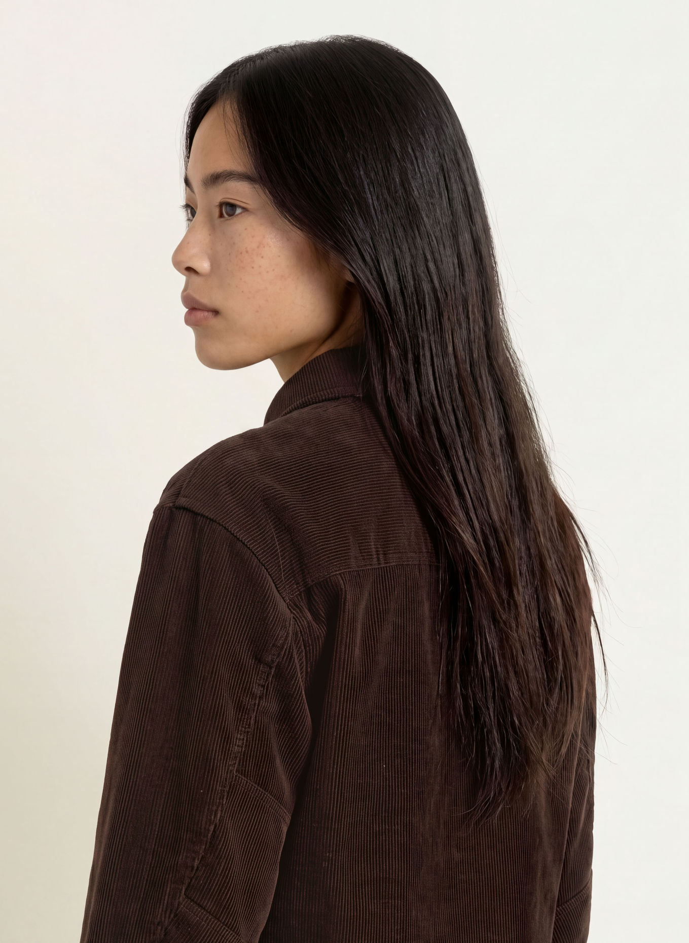 MSCH COPENHAGEN Kordový Overshirt MSCHFILIPPA: TMAVĚ HNĚDÁ