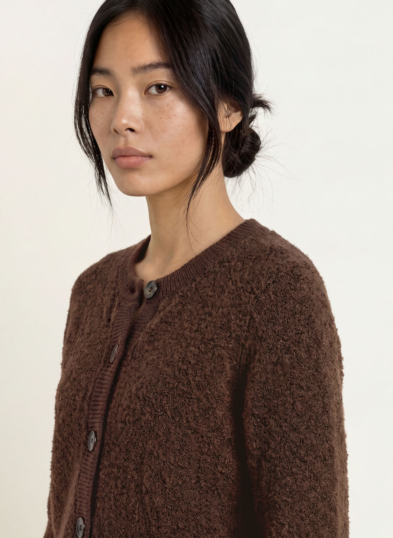 MSCH COPENHAGEN Strickjacke MSCHTAILE NERIDA: DUNKELBRAUN