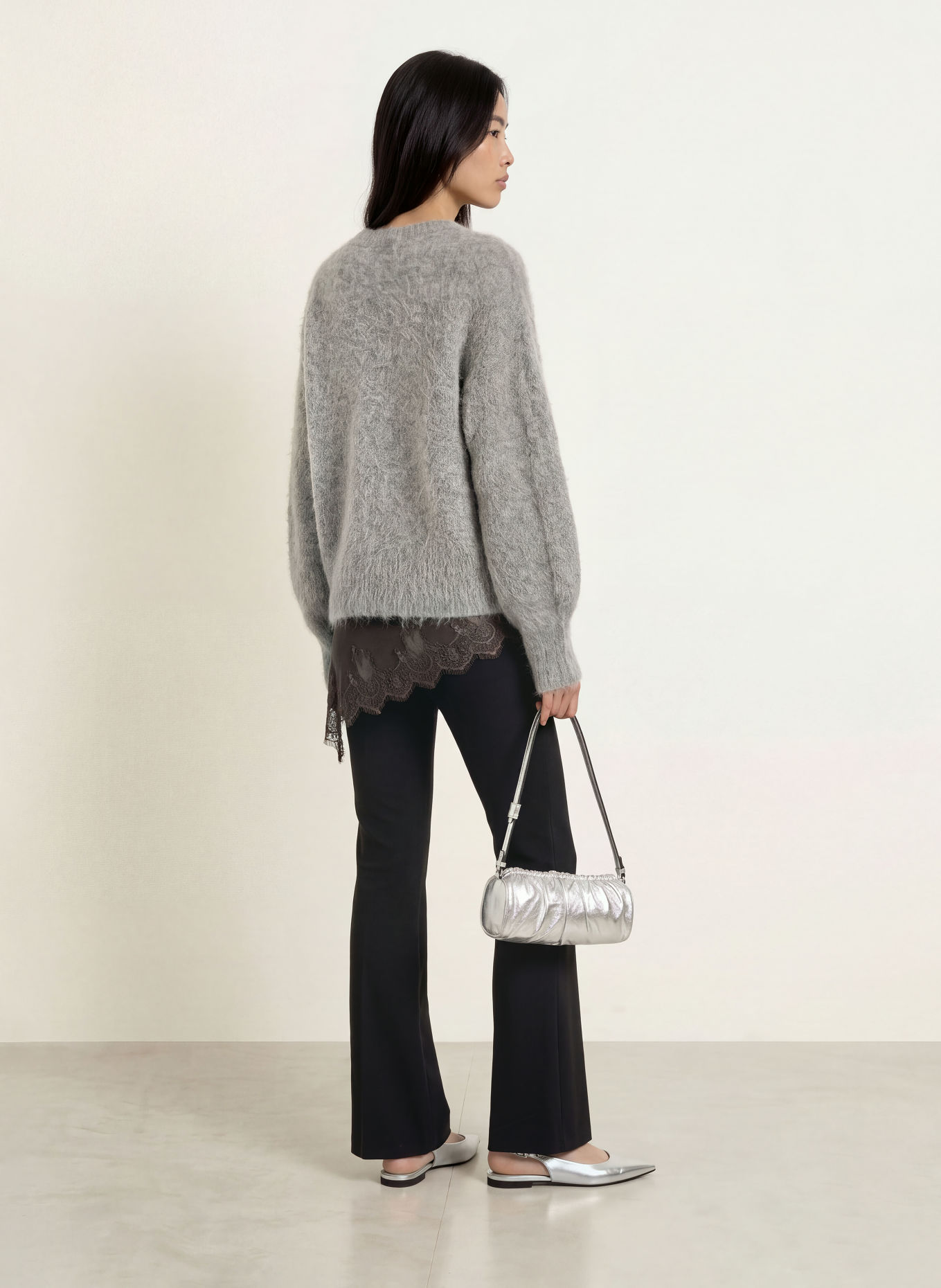 MSCH COPENHAGEN Pullover MSCHTILA SALMIA mit Alpaka: GRAU
