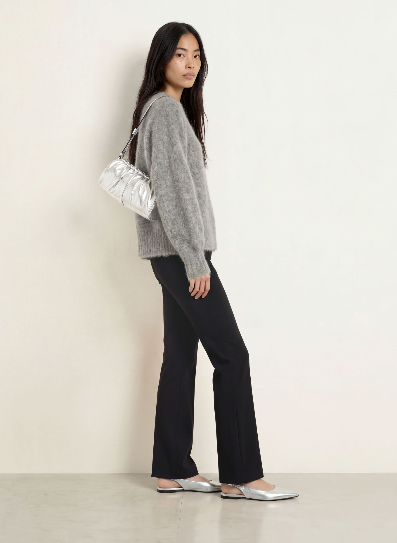 MSCH COPENHAGEN Pullover MSCHTILA SALMIA mit Alpaka: GRAU