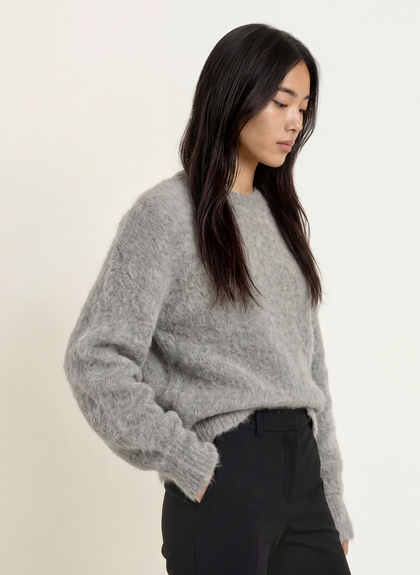 MSCH COPENHAGEN Pullover MSCHTILA SALMIA mit Alpaka: GRAU