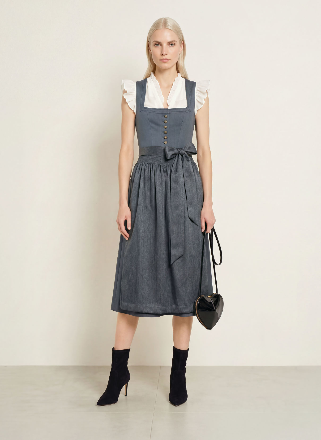 KRÜGER Dirndl NABILA: DONKERGRIJS
