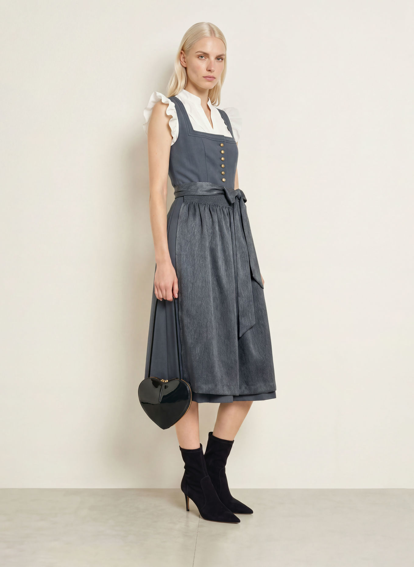KRÜGER Dirndl NABILA: DONKERGRIJS