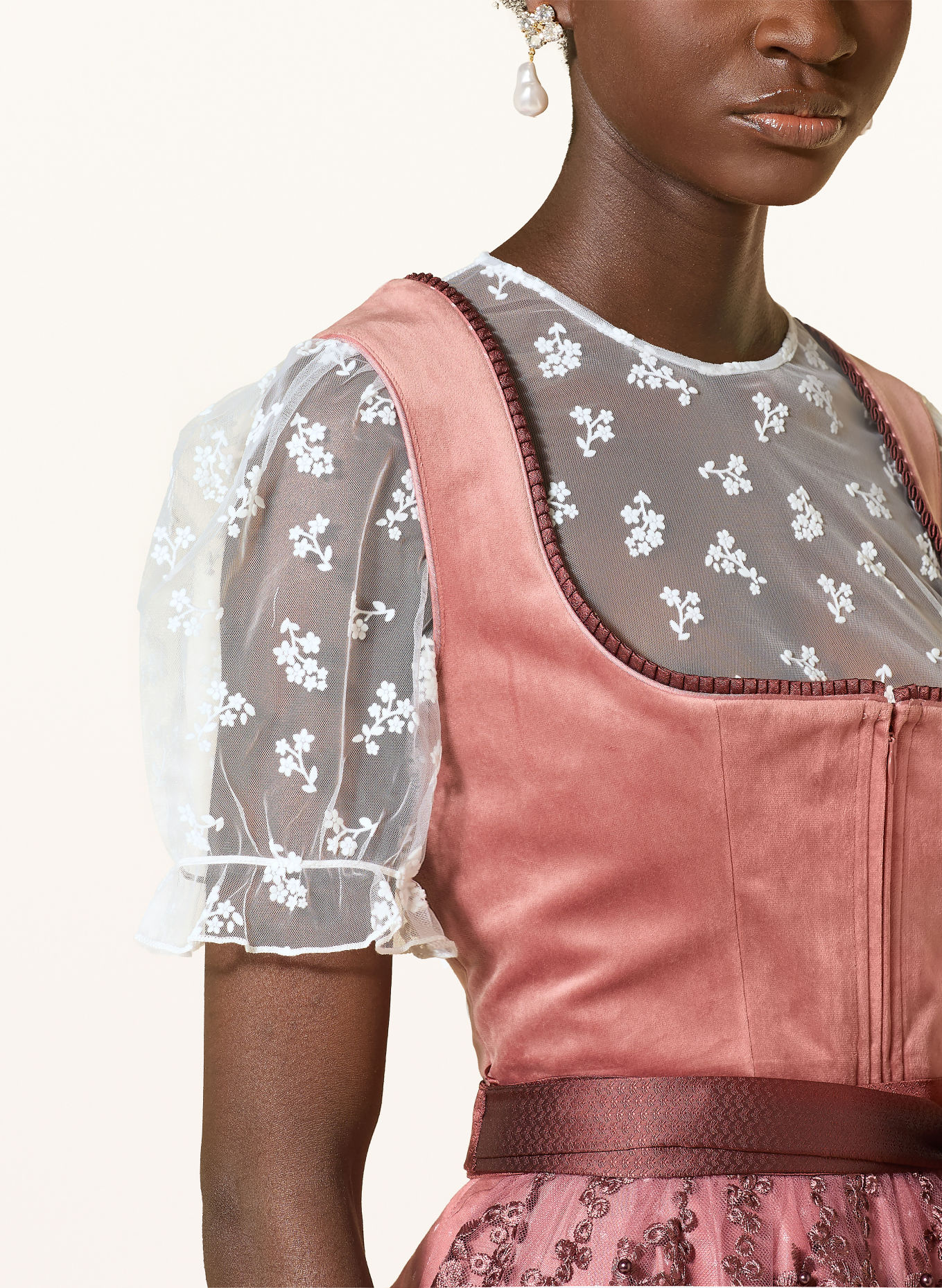 KRÜGER Dirndlblouse HENNA: WIT