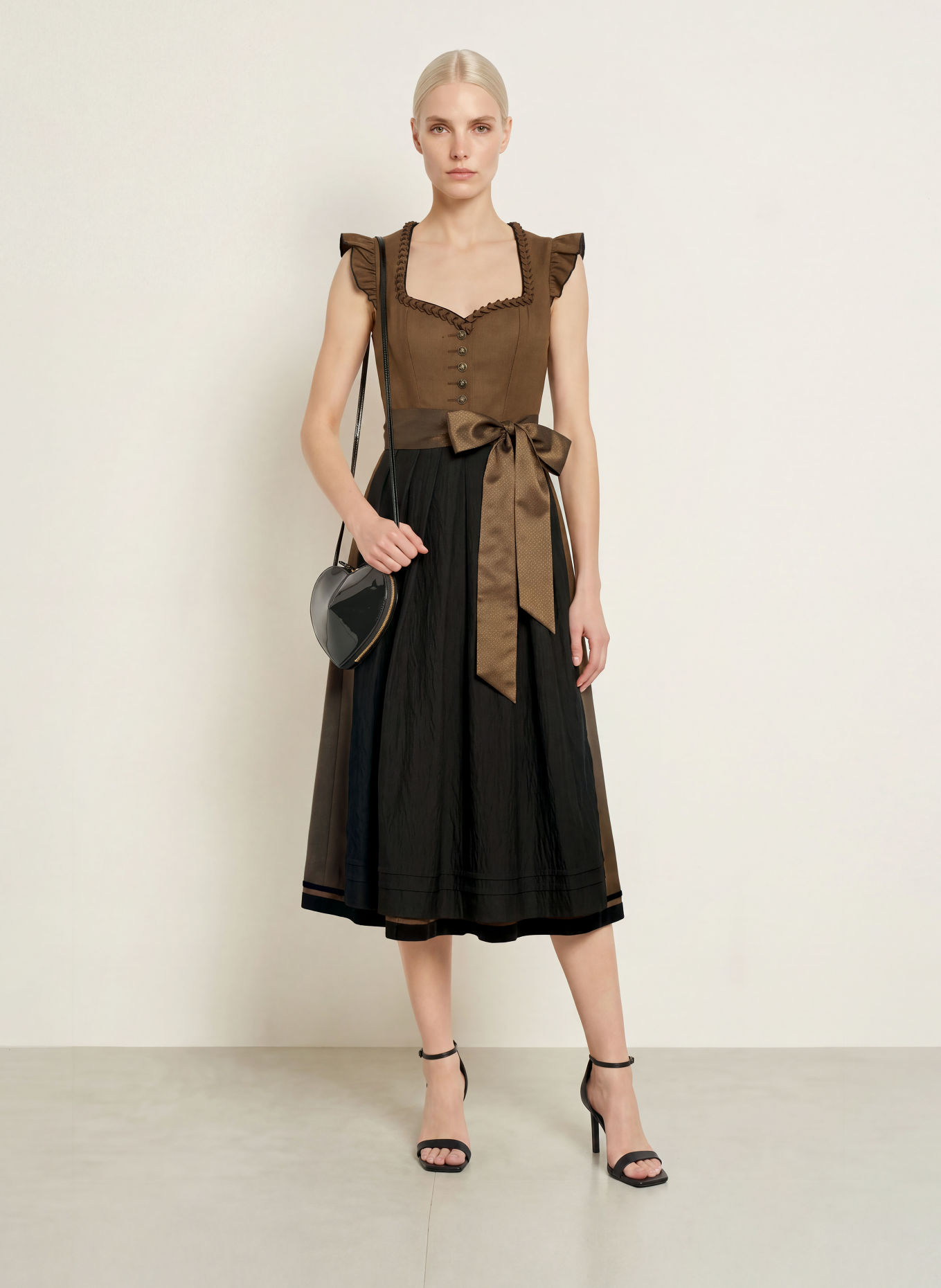 KRÜGER GERENA Dirndl: BROWN / BLACK