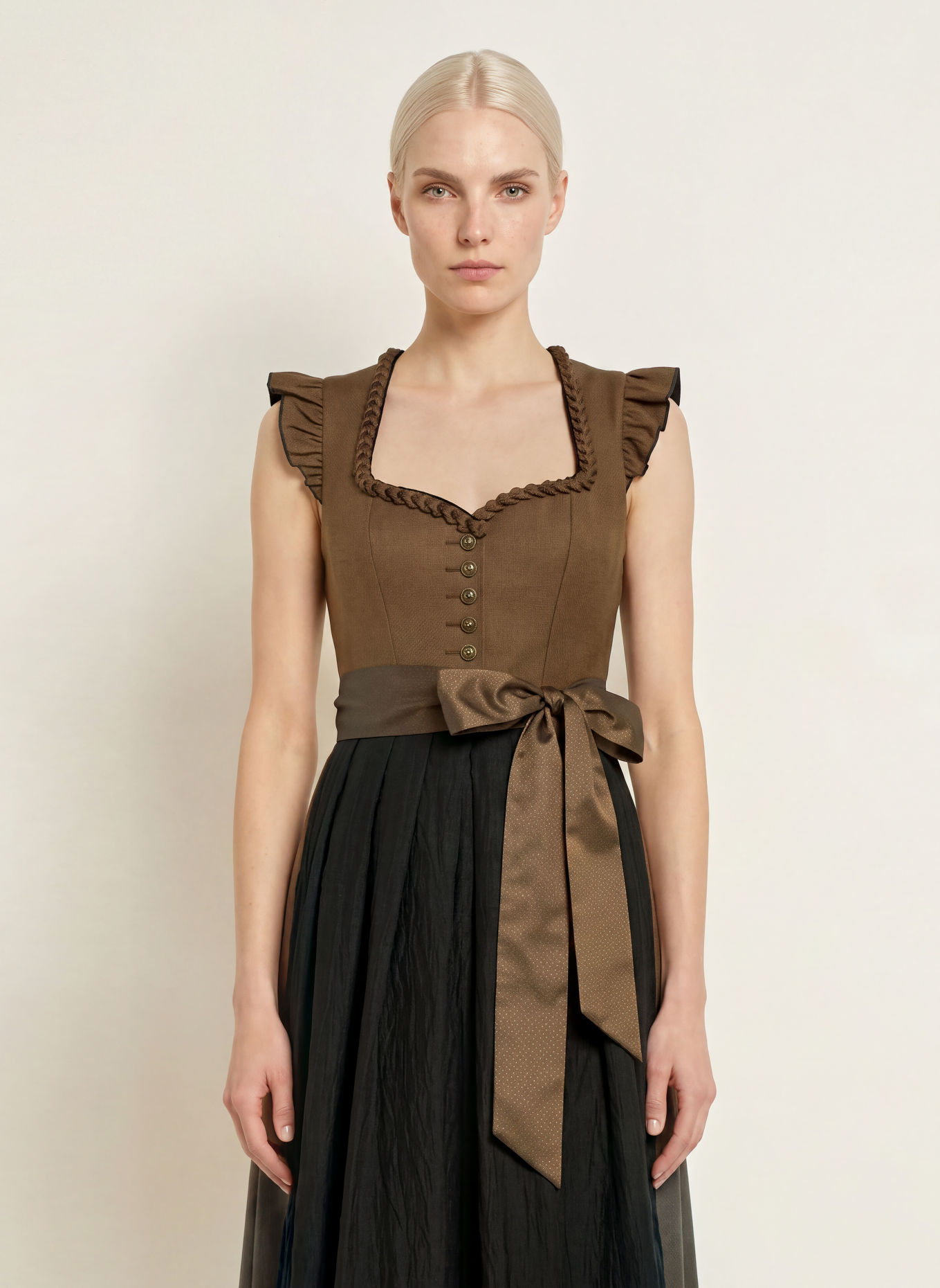 KRÜGER GERENA Dirndl: BROWN / BLACK