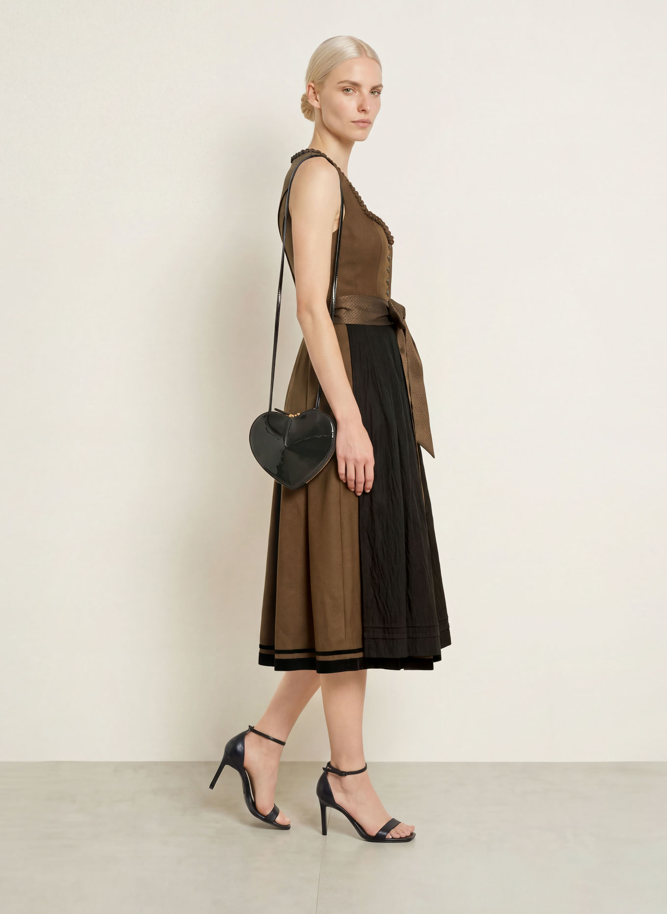 KRÜGER GERENA Dirndl: BROWN / BLACK