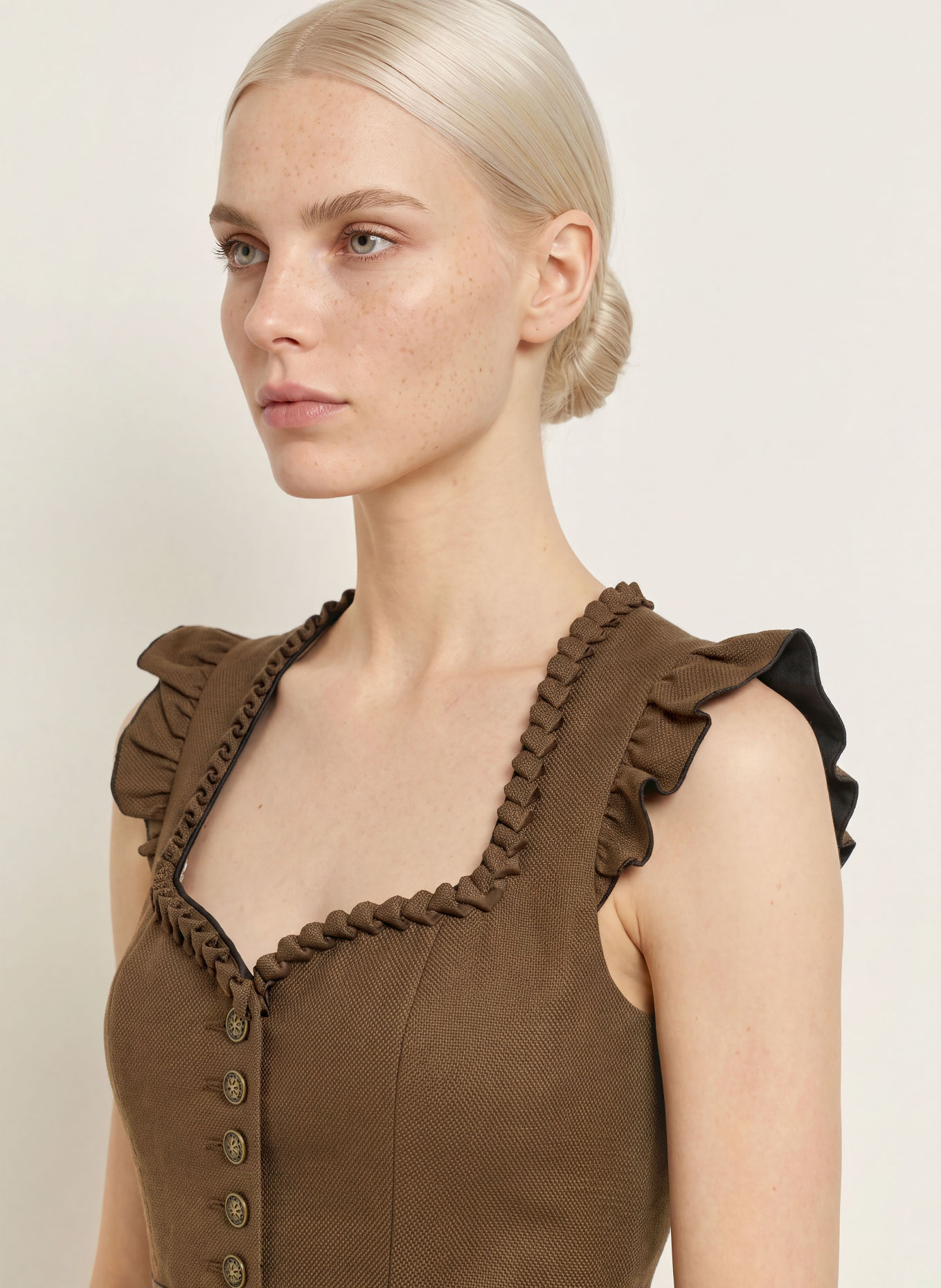 KRÜGER GERENA Dirndl: BROWN / BLACK