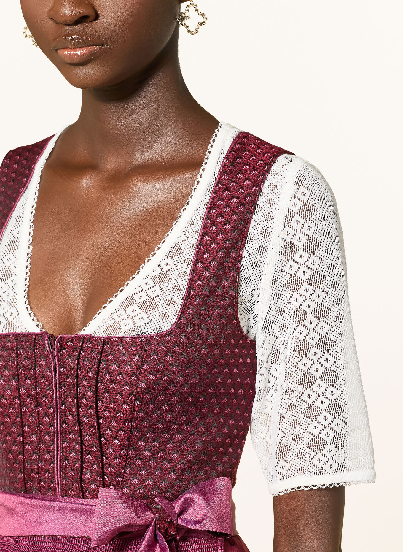 KRÜGER Dirndlbluse MARWINA aus Spitze: WEISS