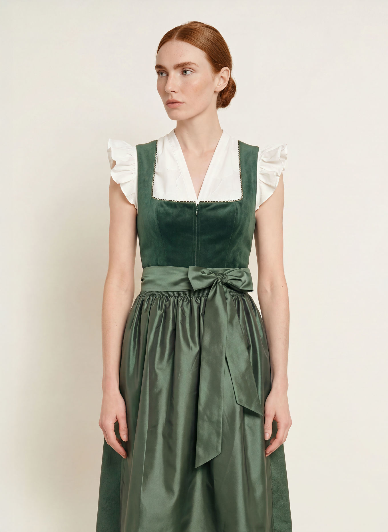KRÜGER VELORAE Dirndl: DARK GREEN