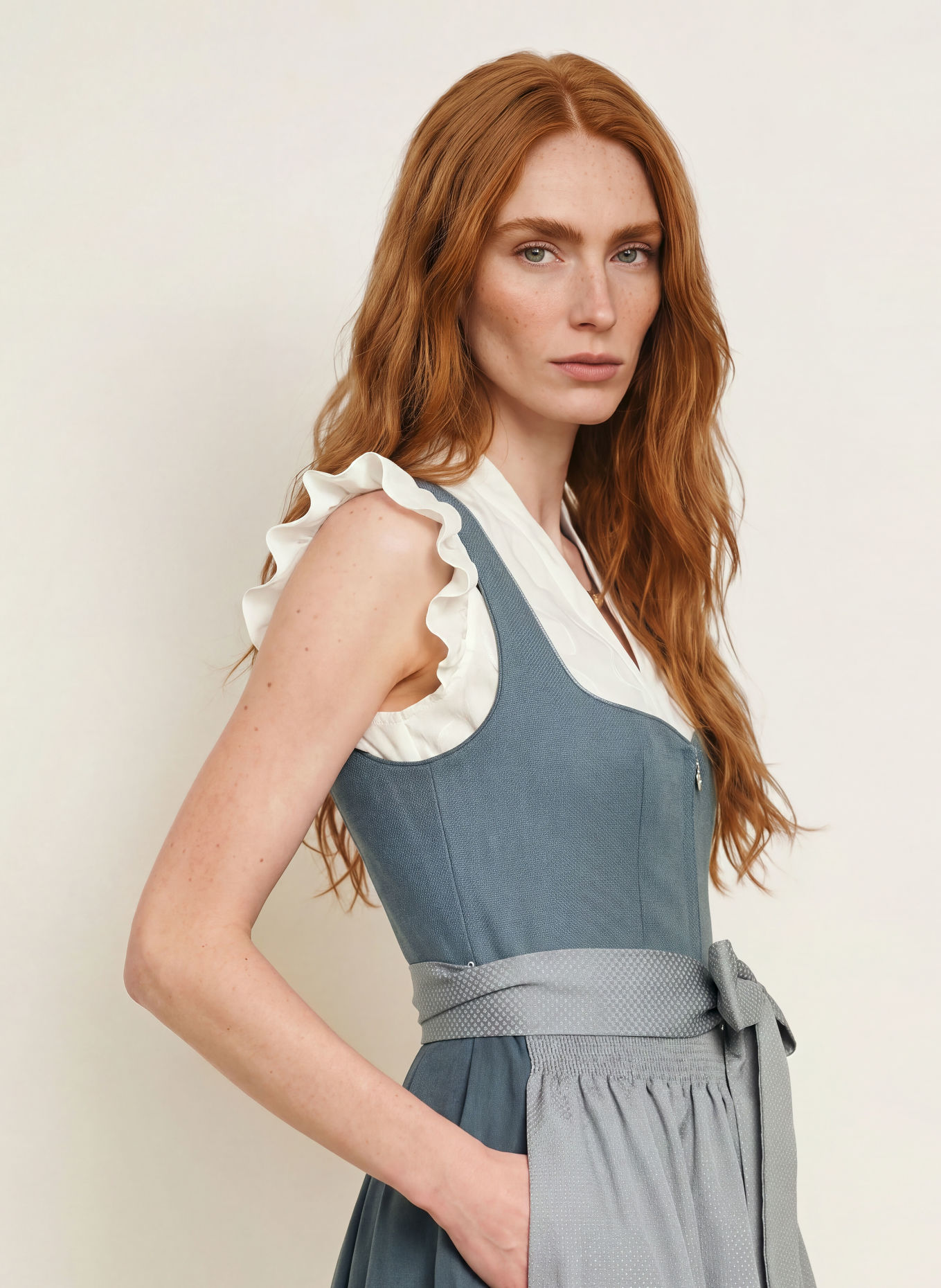 KRÜGER Dirndl: BLUE GRAY