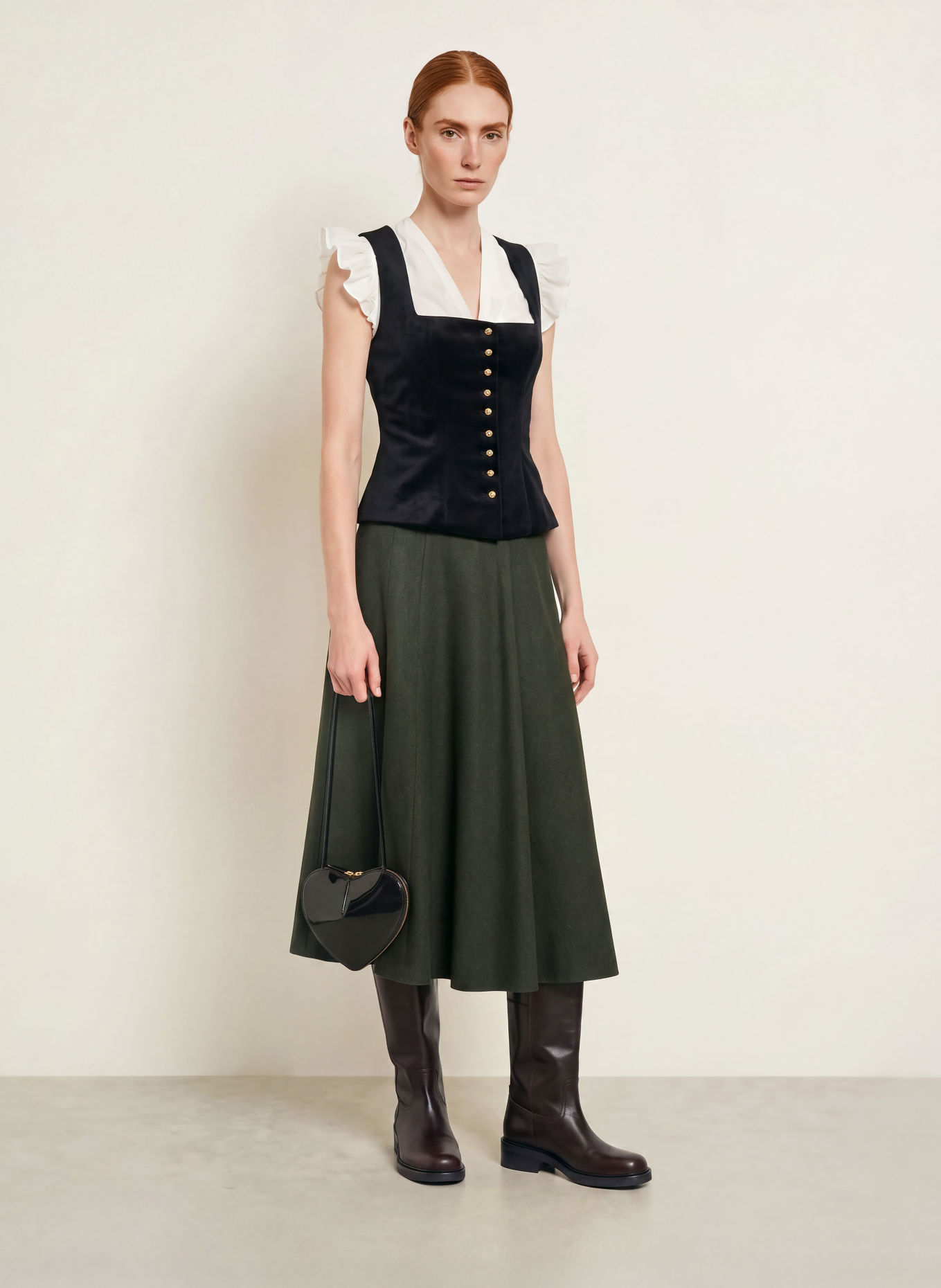 KRÜGER TASMIN Traditional bodice: BLACK
