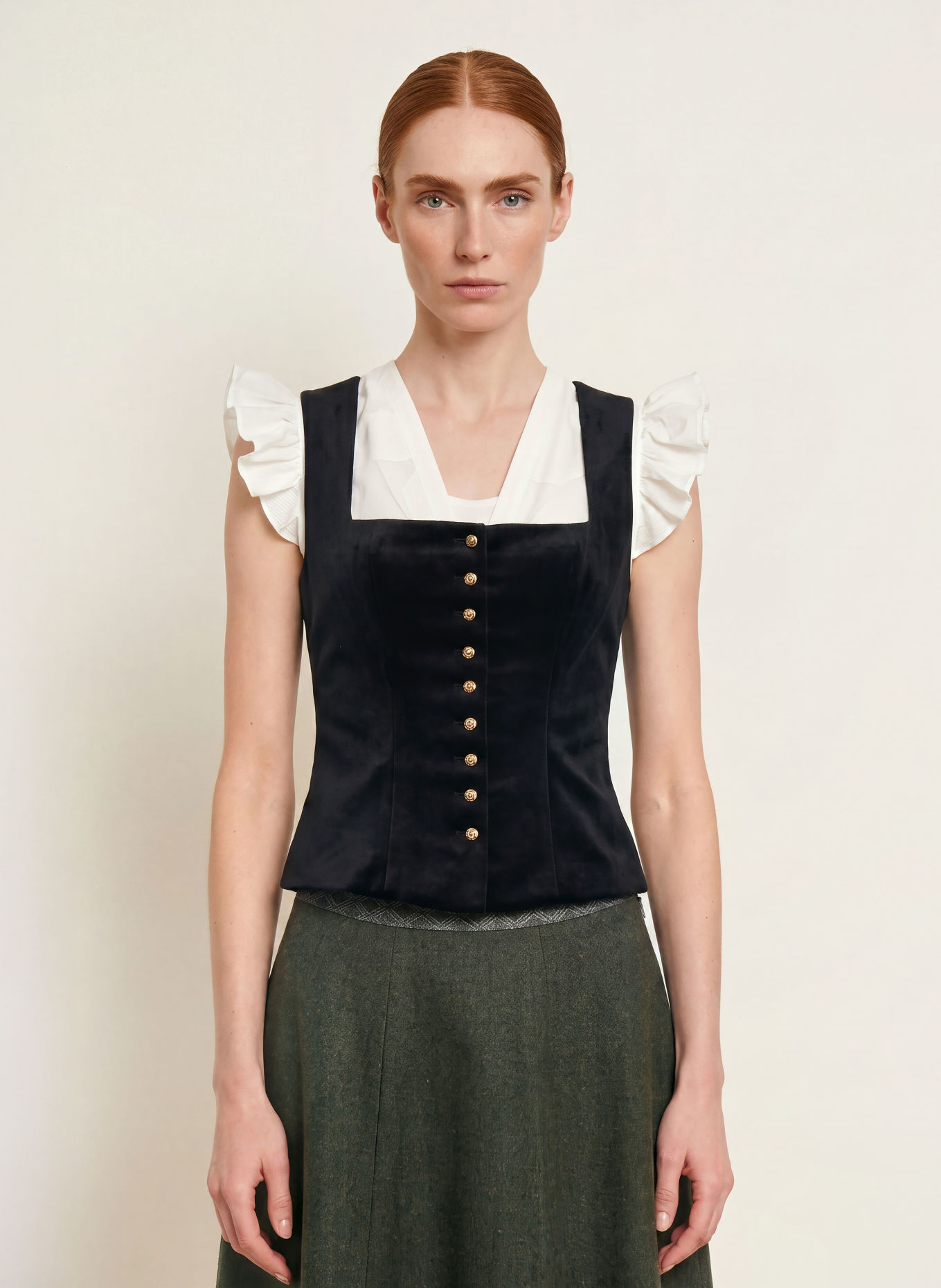 KRÜGER TASMIN Traditional bodice: BLACK