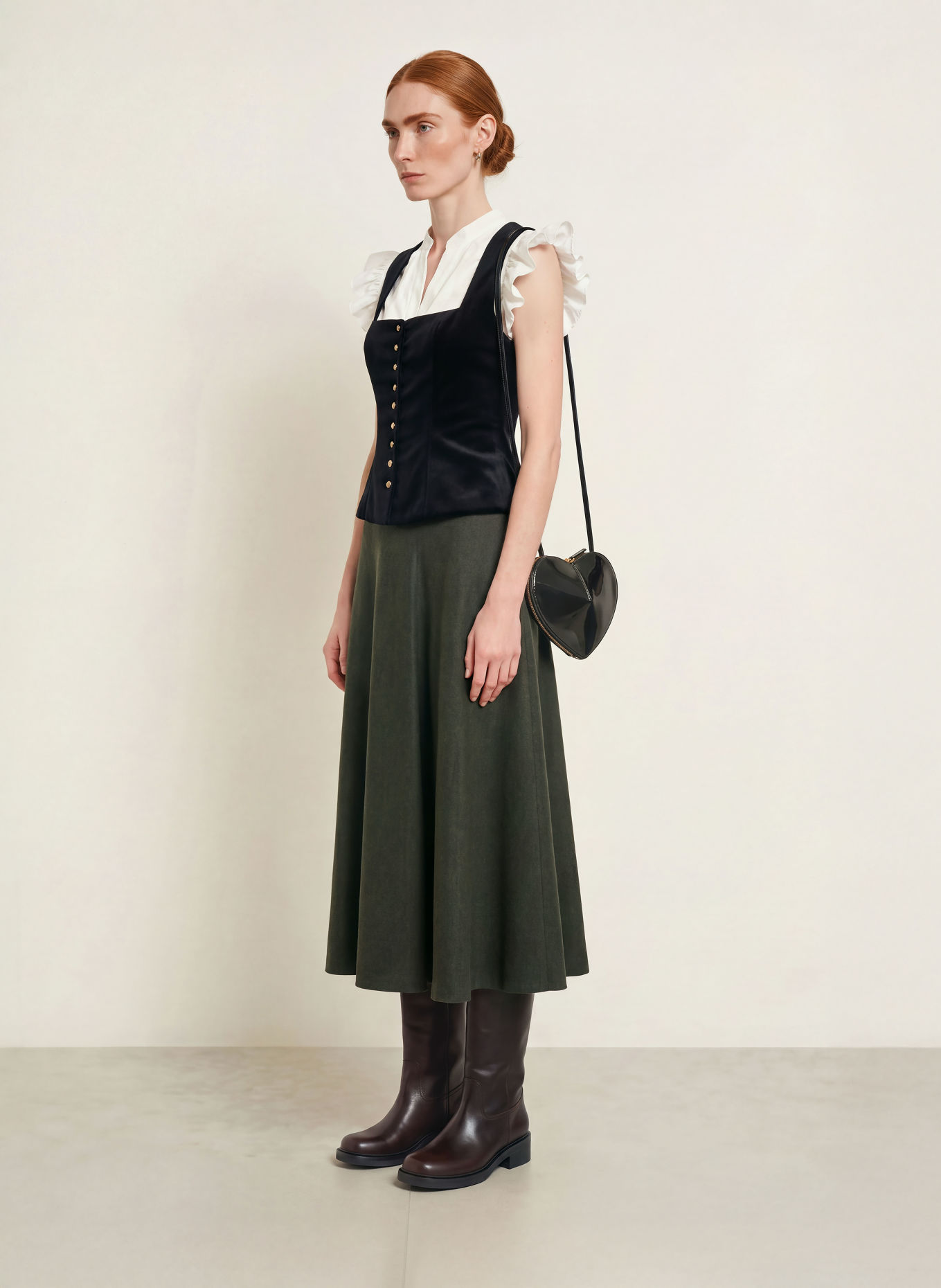 KRÜGER TASMIN Traditional bodice: BLACK