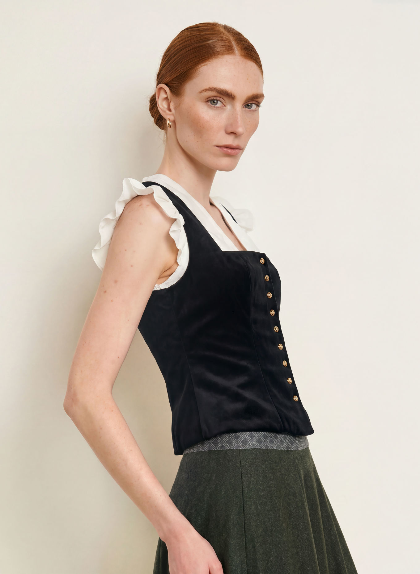 KRÜGER TASMIN Traditional bodice: BLACK