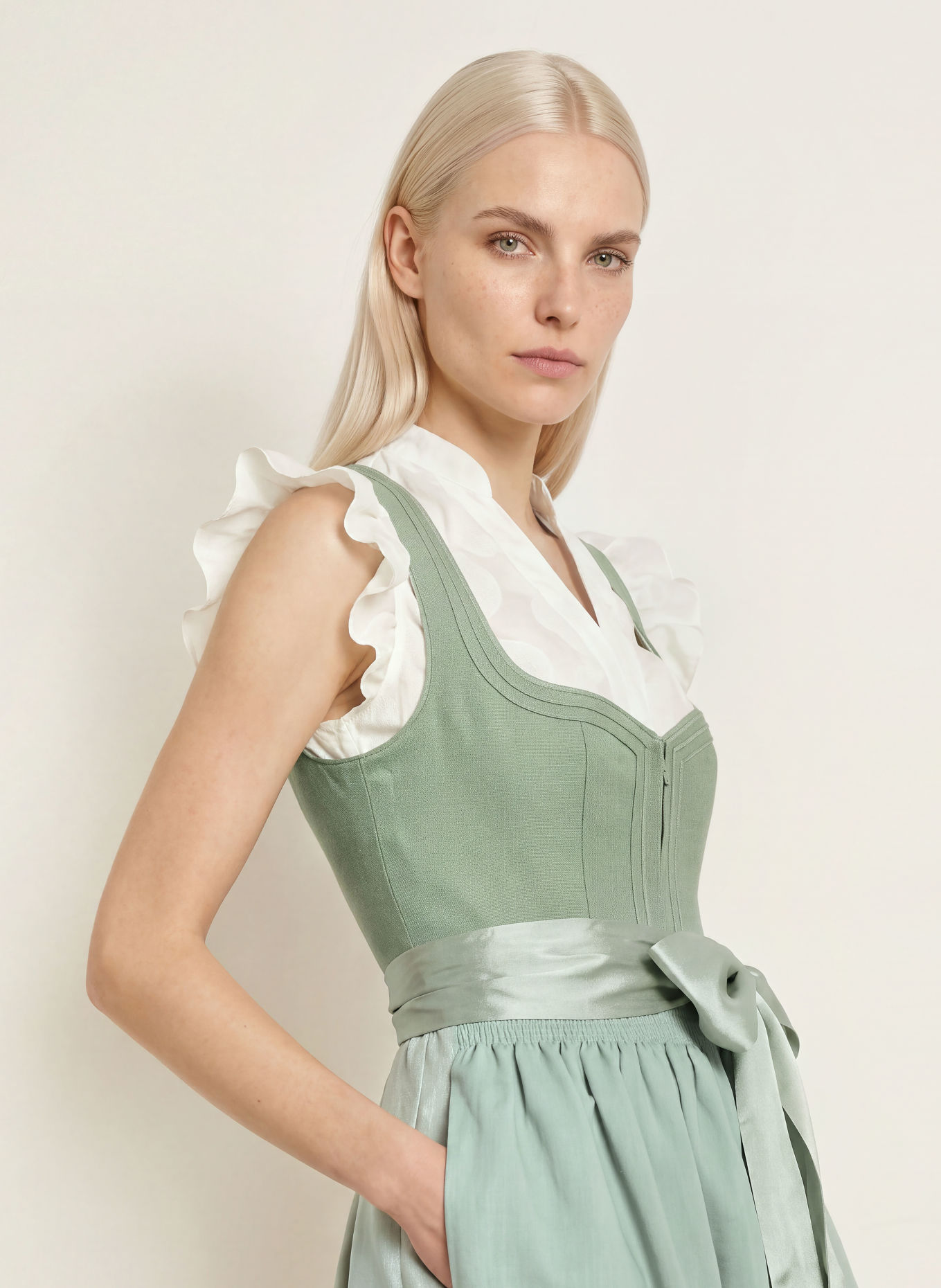 KRÜGER MINZI Dirndl: LIGHT GREEN