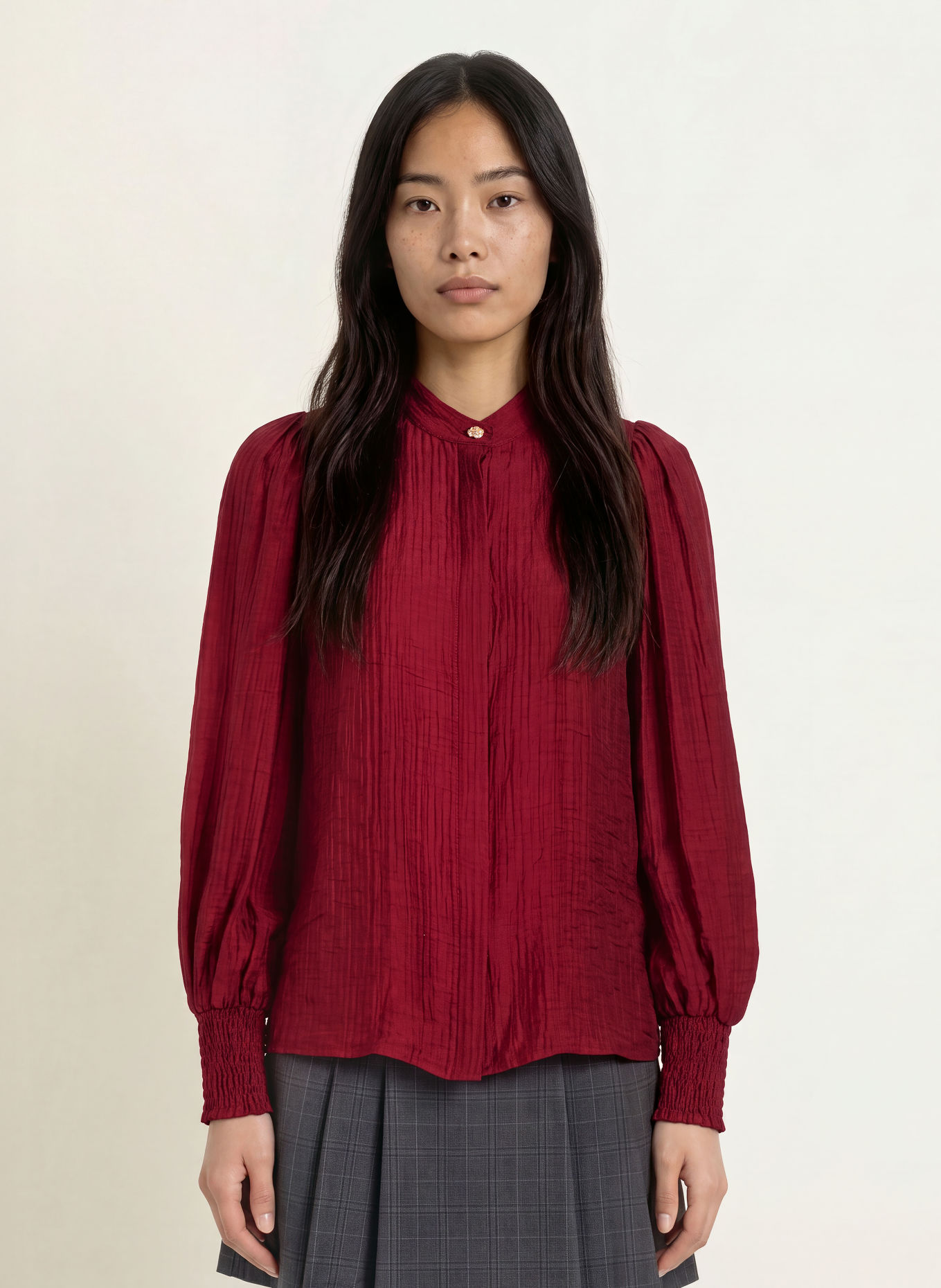 co'couture Bluse TASSYCC: DUNKELROT