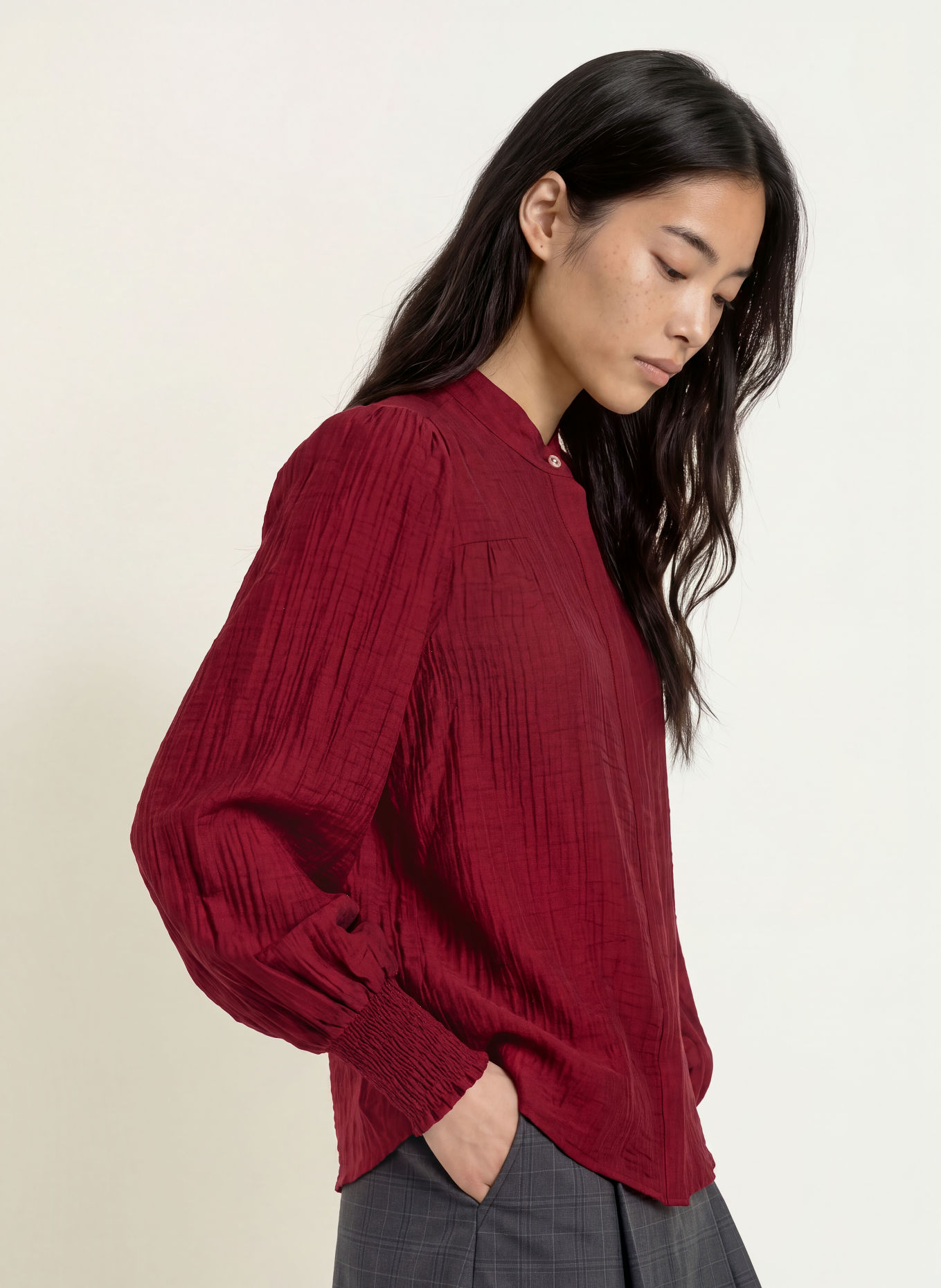 co'couture Bluse TASSYCC: DUNKELROT
