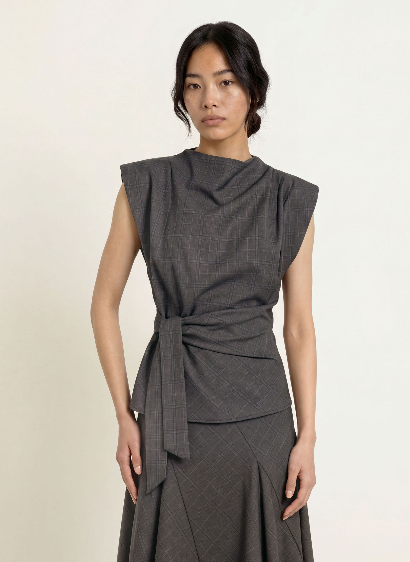 co'couture Top ELORACC: TMAVĚ ŠEDÁ / SVĚTLE ŠEDÁ / TMAVĚ MODRÁ