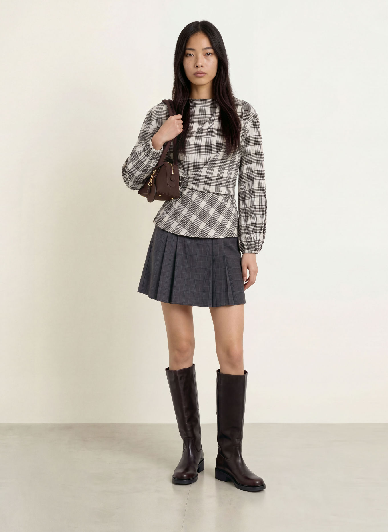 co'couture Blusenshirt CHANDLERCC: HELLGRAU / DUNKELGRAU / GRAU