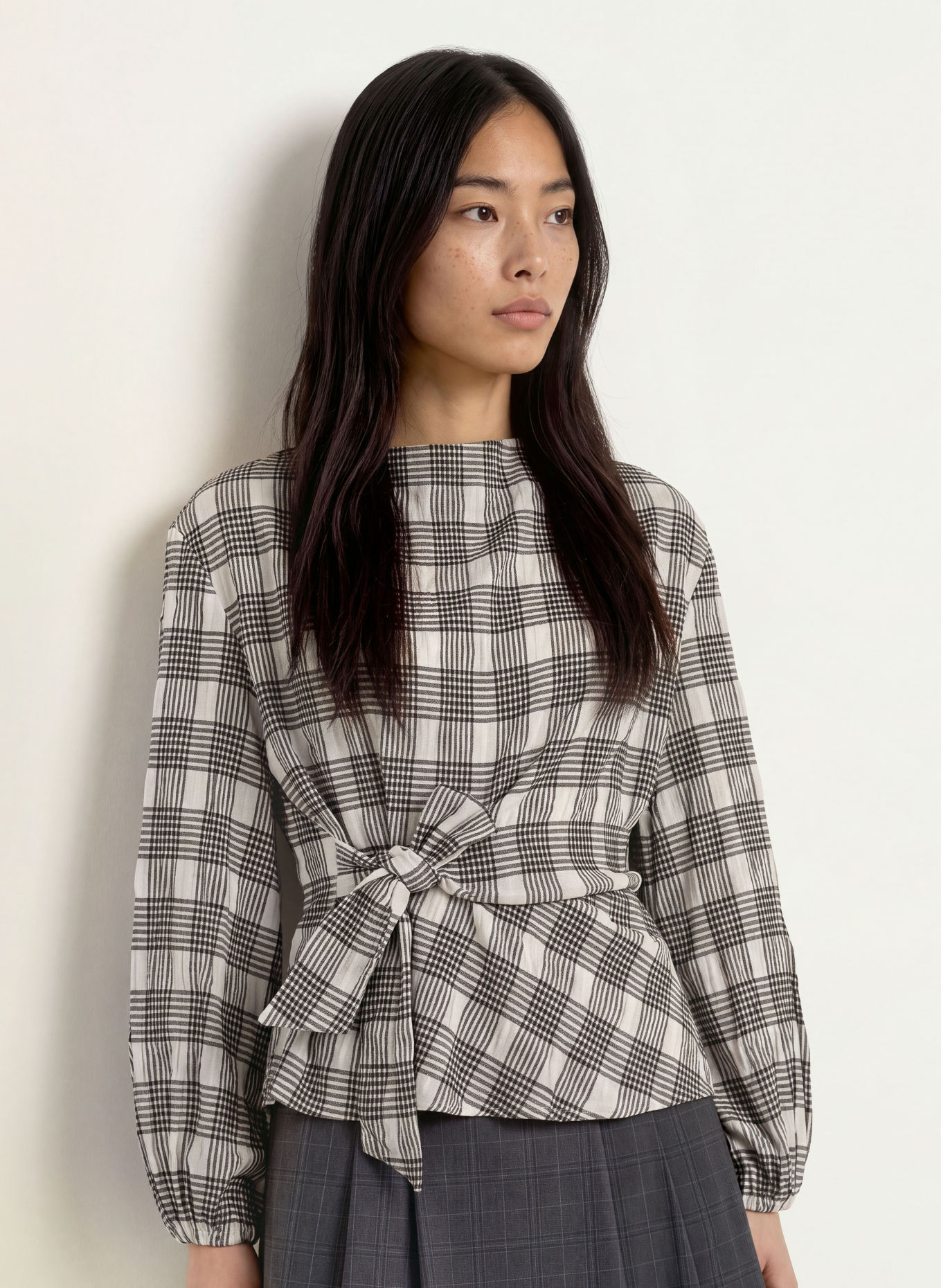 co'couture Blusenshirt CHANDLERCC: HELLGRAU / DUNKELGRAU / GRAU