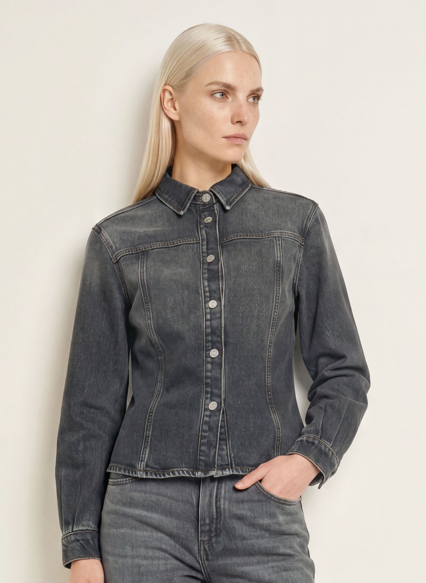 Marc O'Polo Koszula dżinsowa: CZIEMNOSZARY