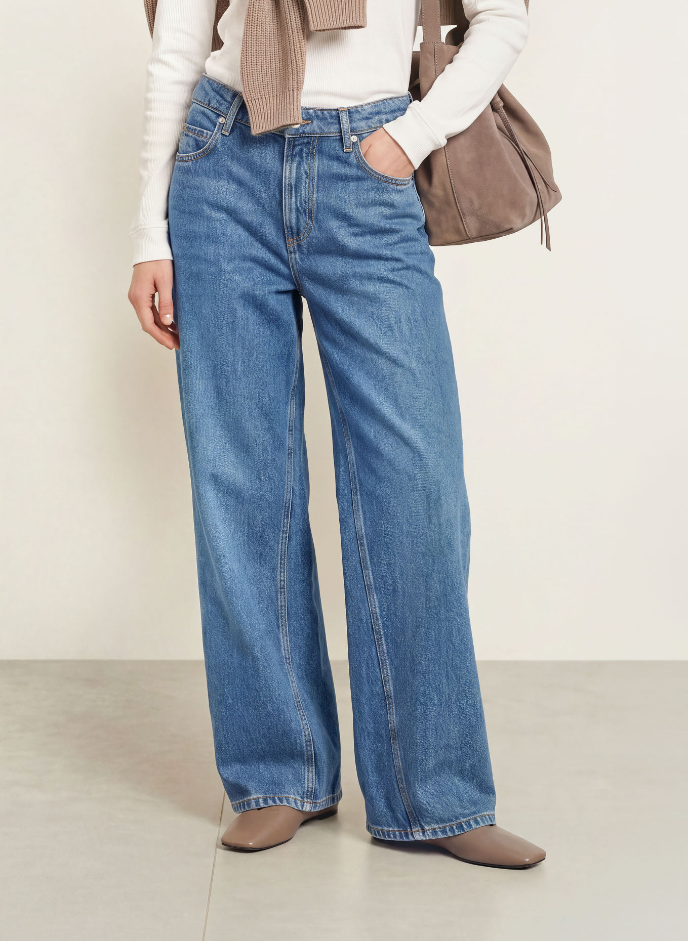 Marc O'Polo Wide leg jeans LANIA: 4928 Medium Blue_Multi_01