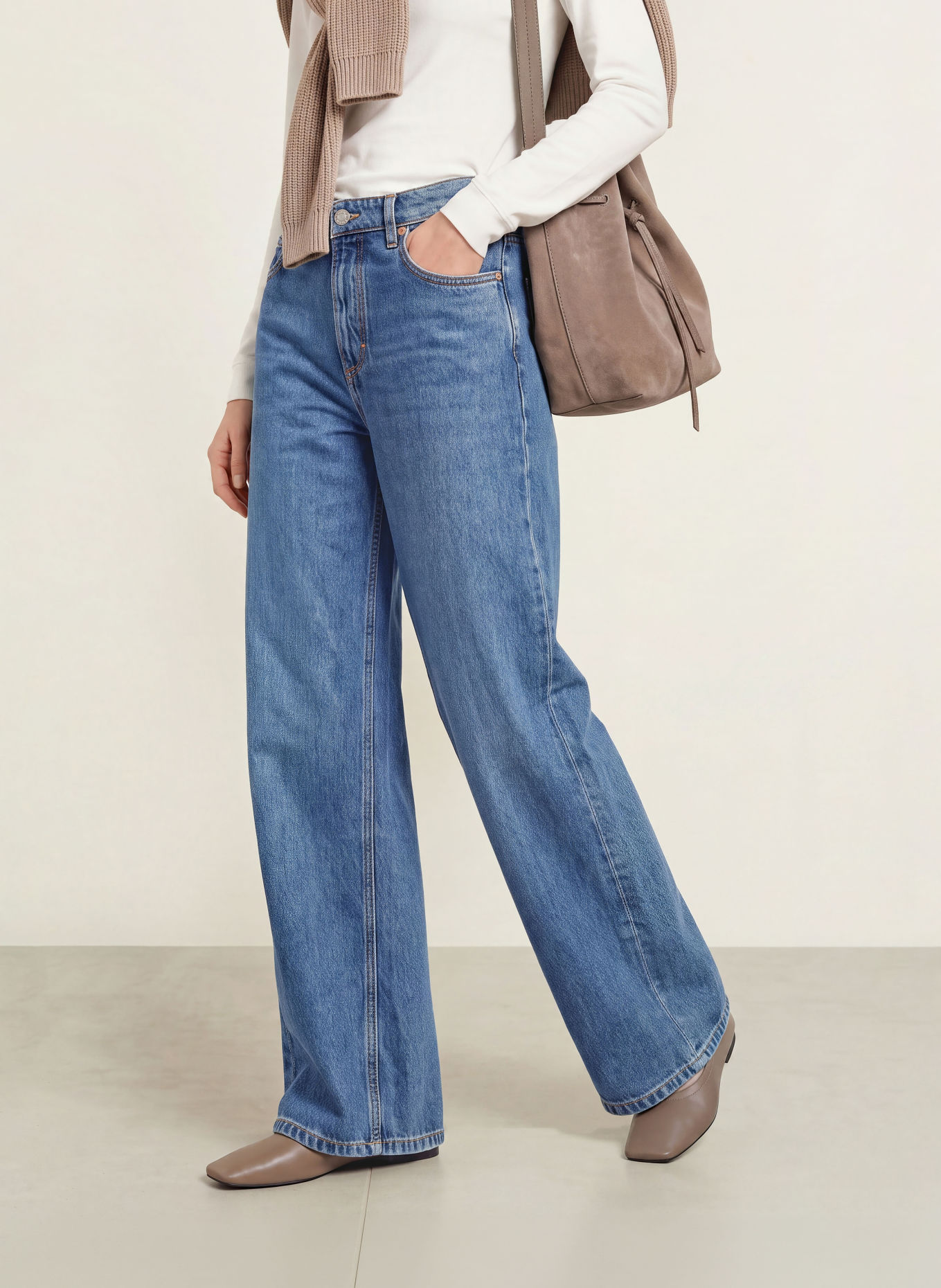 Marc O'Polo Wide leg jeans LANIA: 4928 Medium Blue_Multi_01