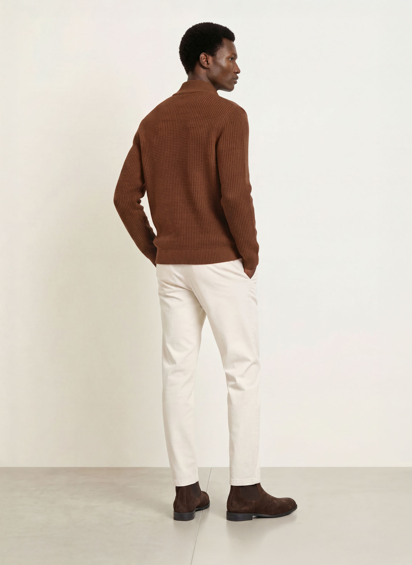 BOSS FIOCCO Cardigan: BROWN