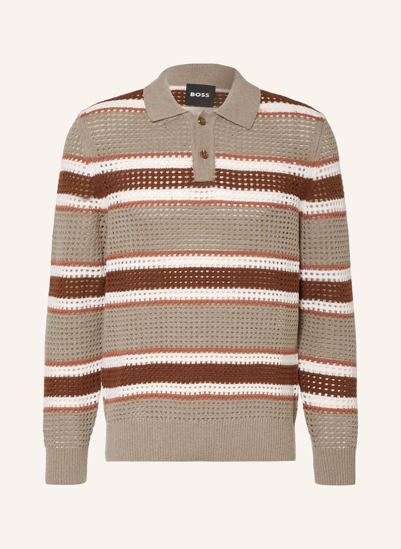 BOSS Pullover FINCENZO: BRAUN / ECRU / TAUPE