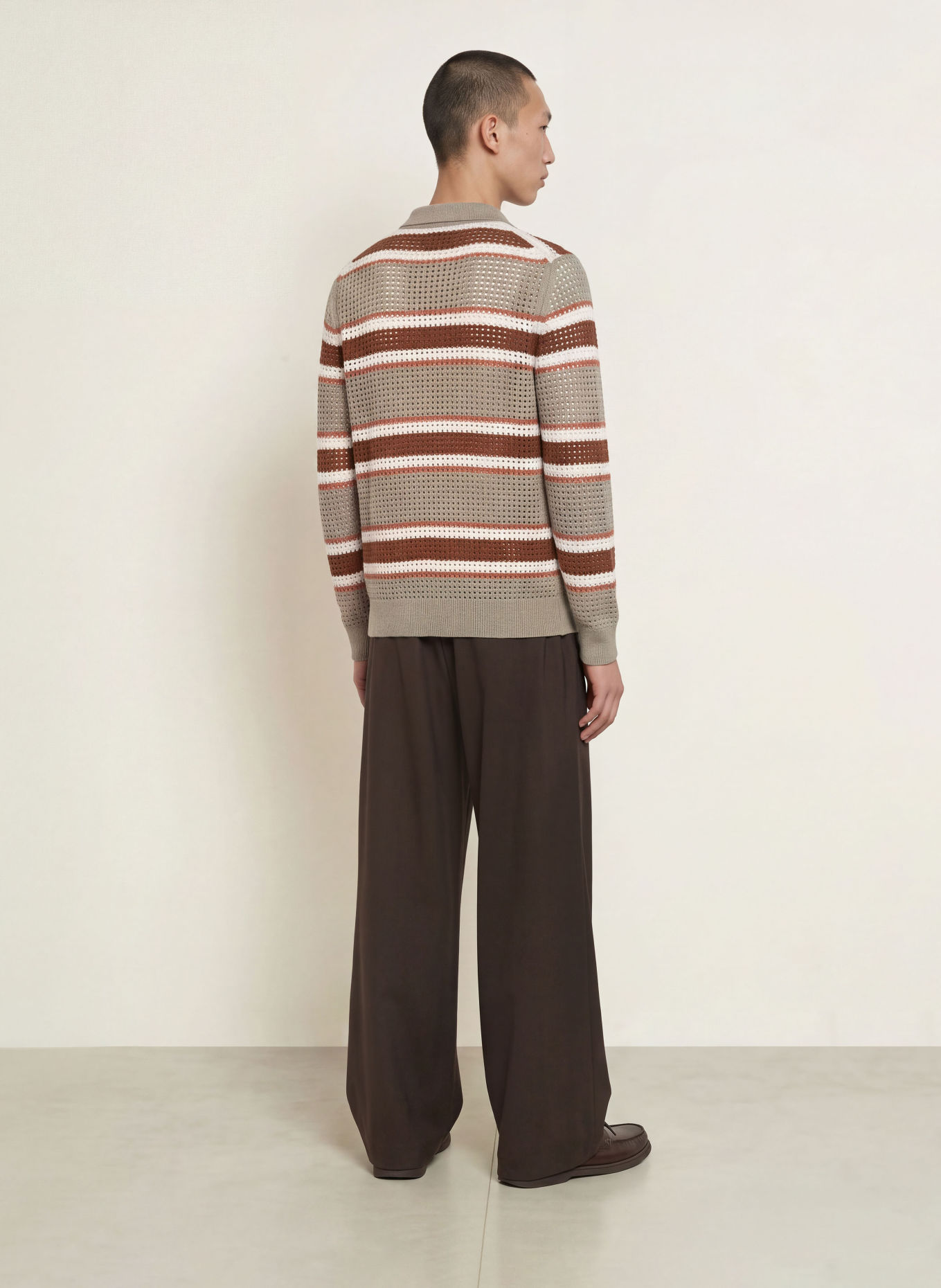 BOSS Pullover FINCENZO: BRAUN / ECRU / TAUPE