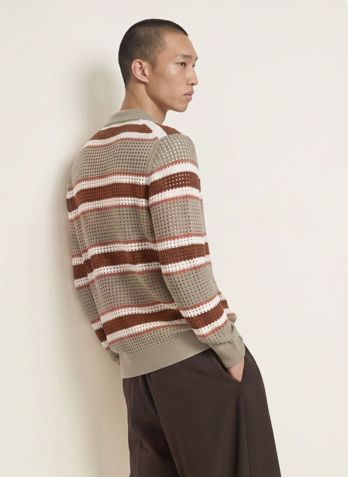 BOSS Pullover FINCENZO: BRAUN / ECRU / TAUPE