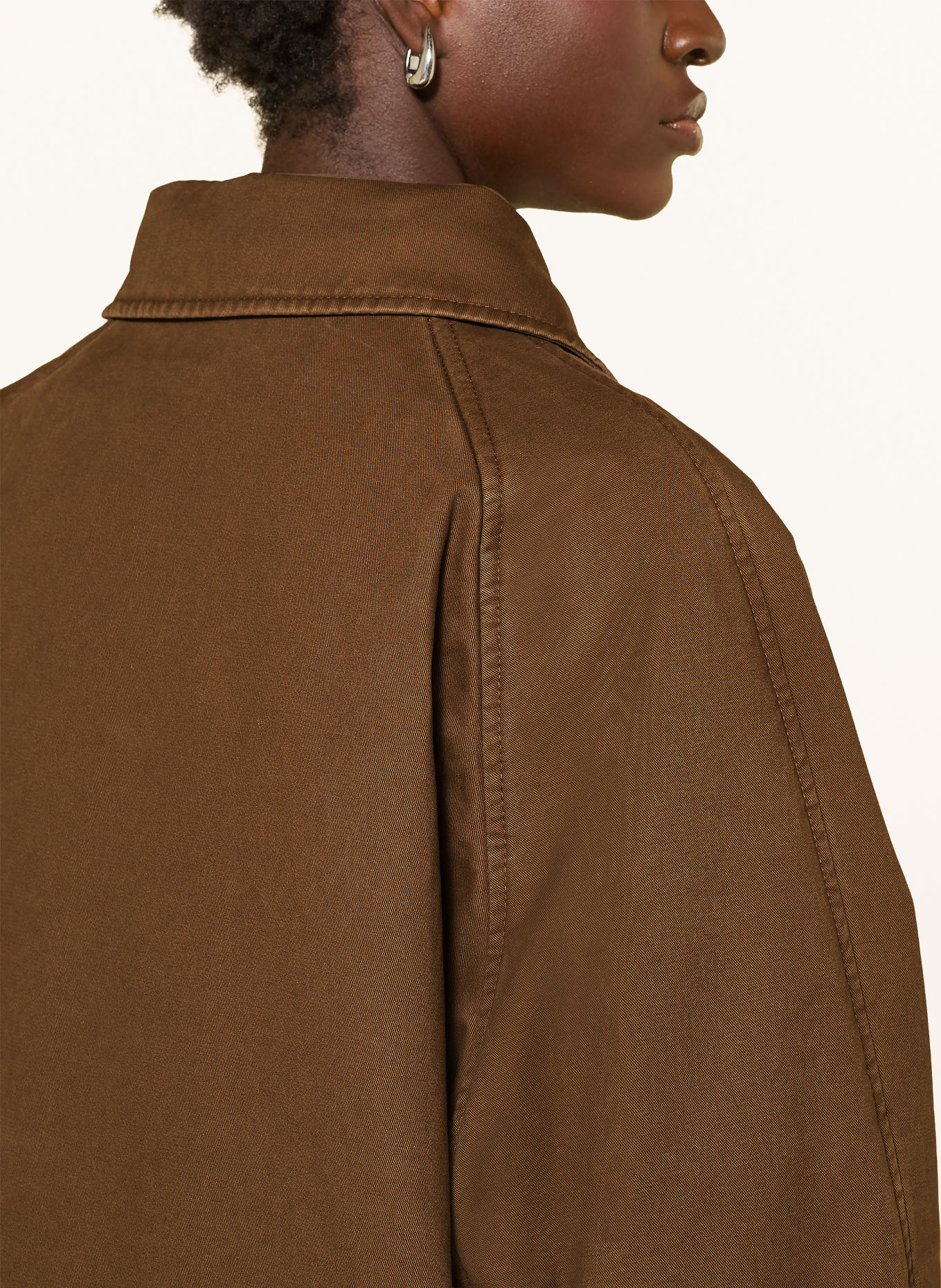 Marc O'Polo Jas met afneembare kraag van imitatiebont: BRUIN / MARRON FONCÉ