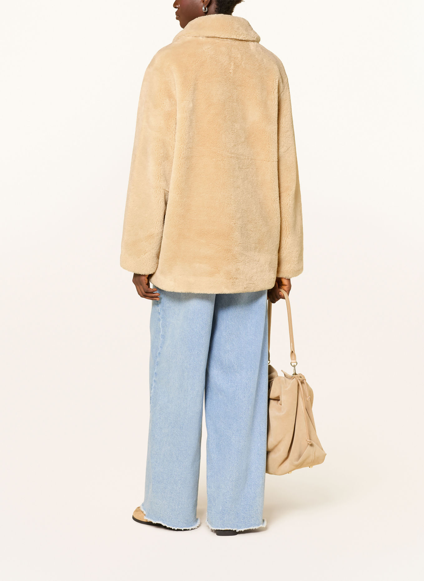 Marc O'Polo Faux Fur Jacket: BEIGE