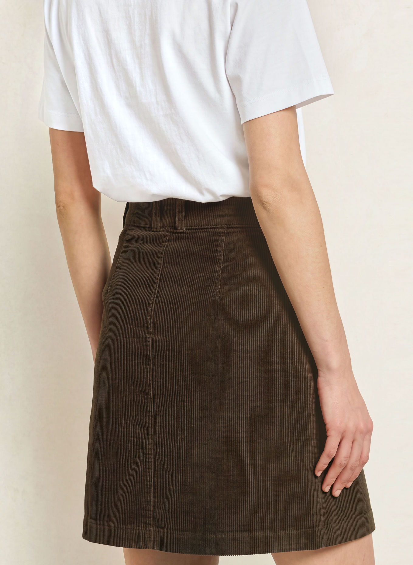 Marc O'Polo Corduroyrok: MARRON FONCÉ