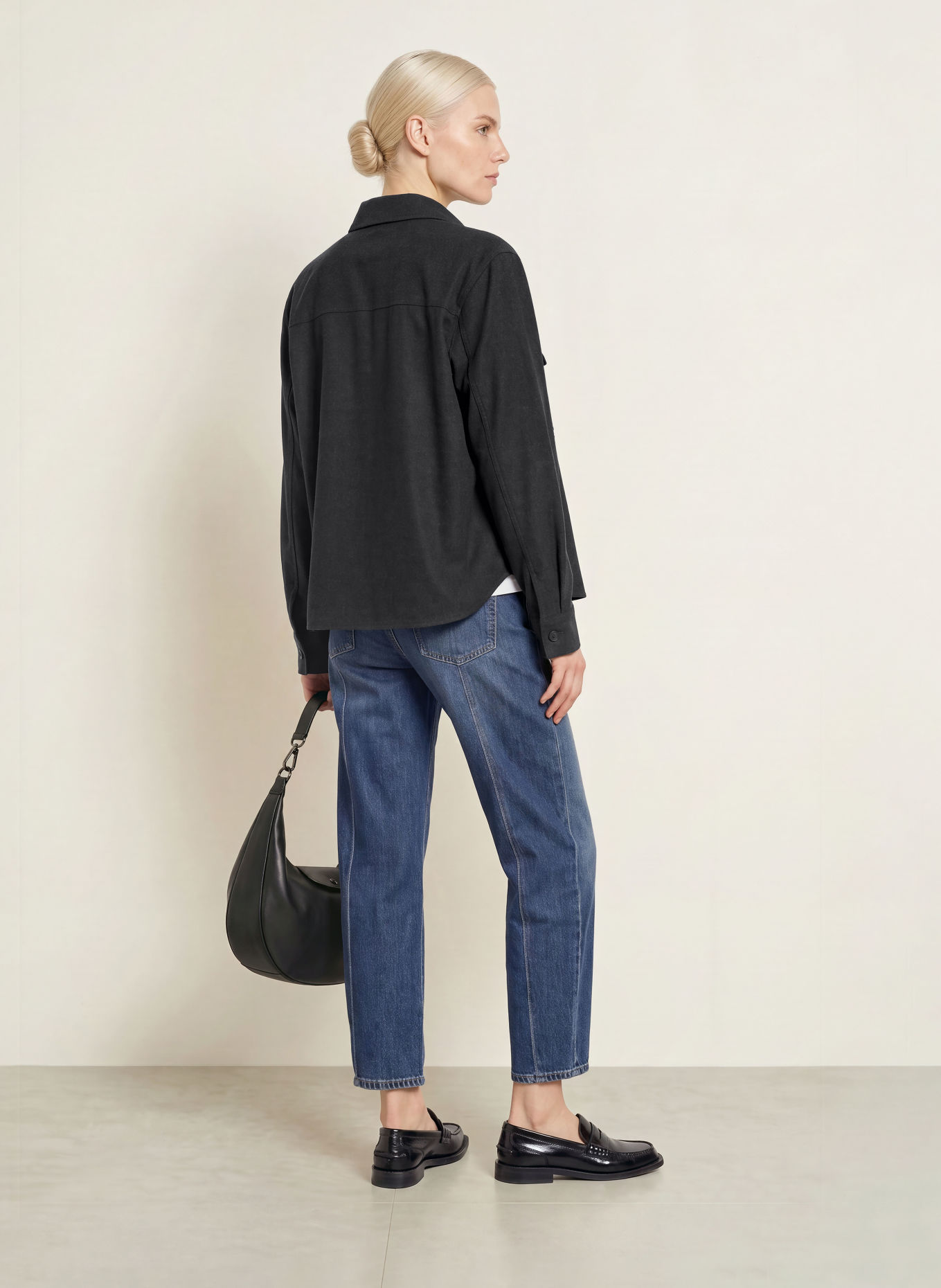 Marc O'Polo Flanell-Overshirt: SCHWARZ