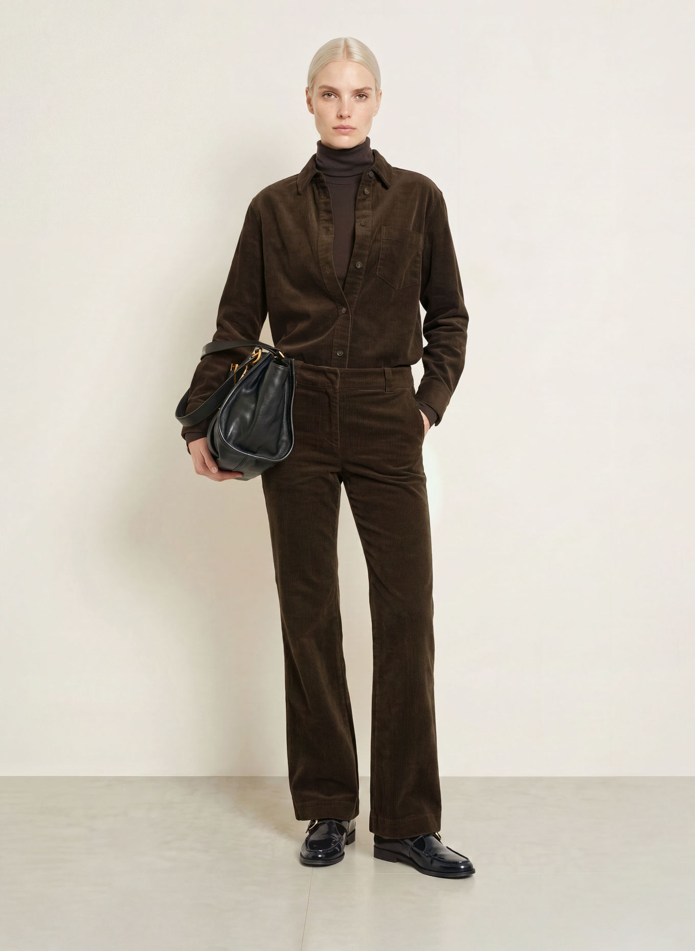 Marc O'Polo Pantaloni bootcut din velur: MARO ÎNCHIS