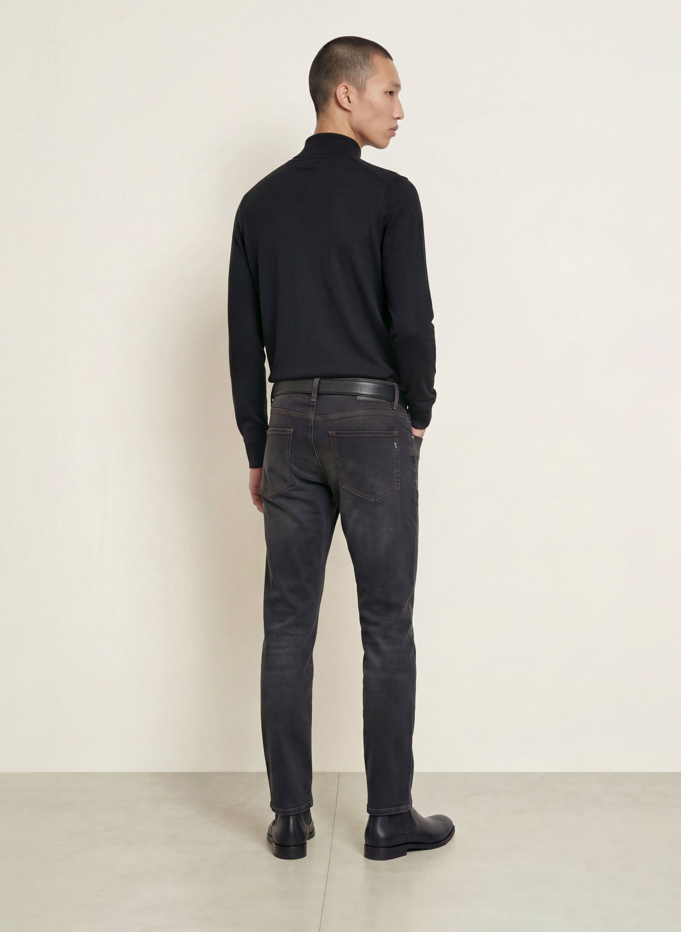 BOSS MUSSO Turtleneck sweater: BLACK