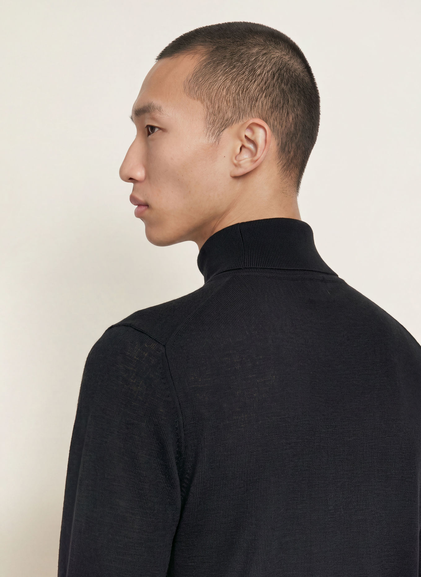BOSS MUSSO Turtleneck sweater: BLACK