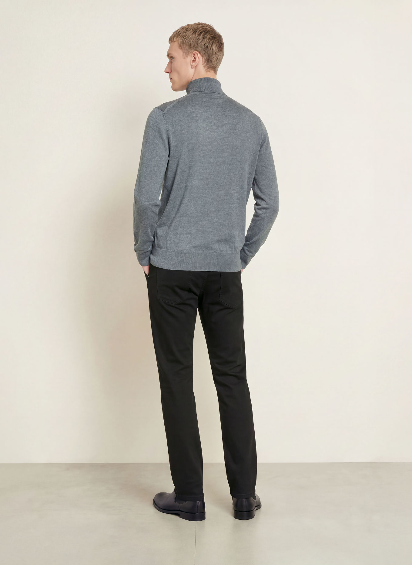BOSS Rollkragenpullover MUSSO: GRAU
